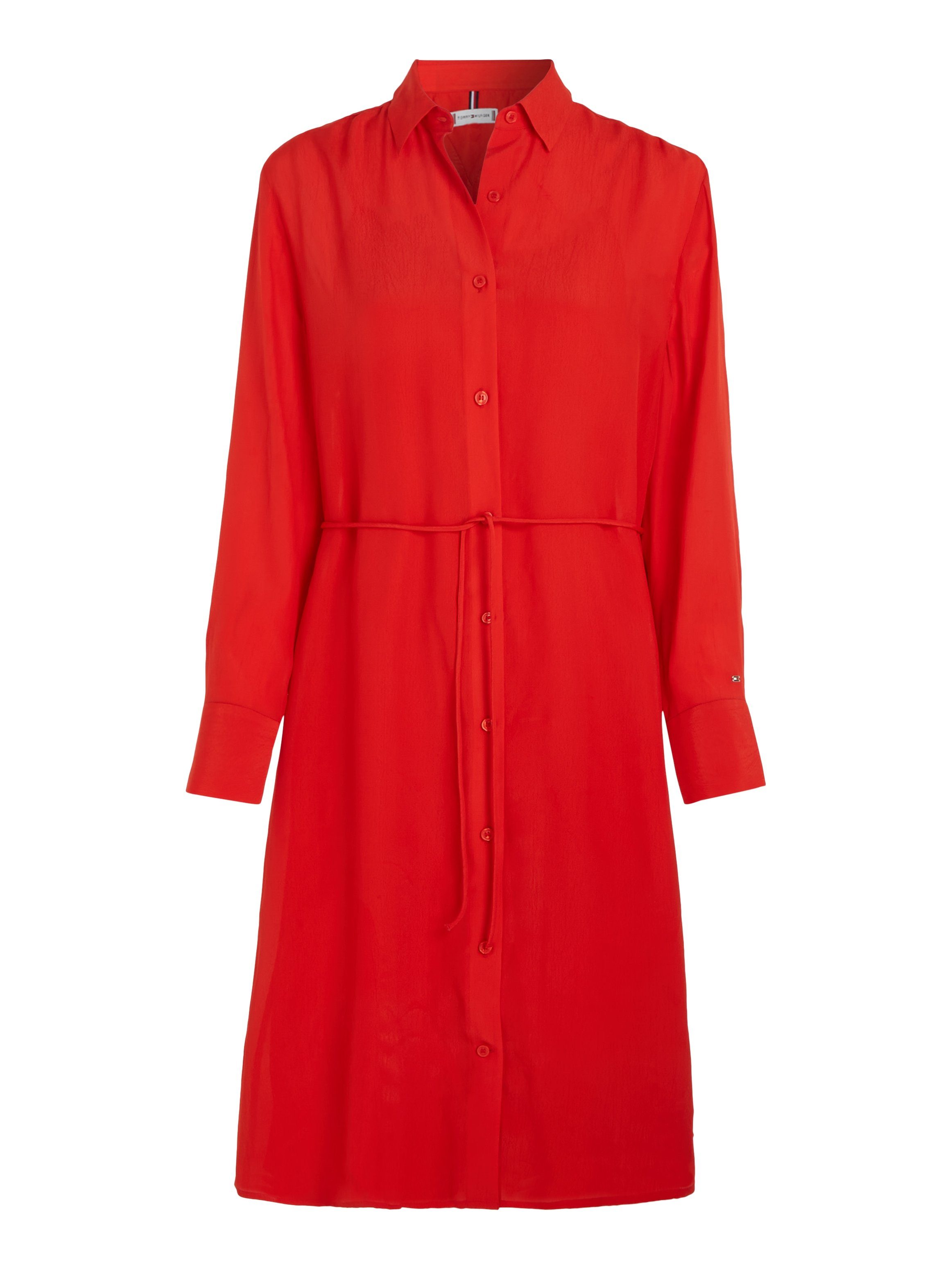 Tommy Hilfiger Blousejurk FLUID VISCOSE CREPE KNEE DRESS