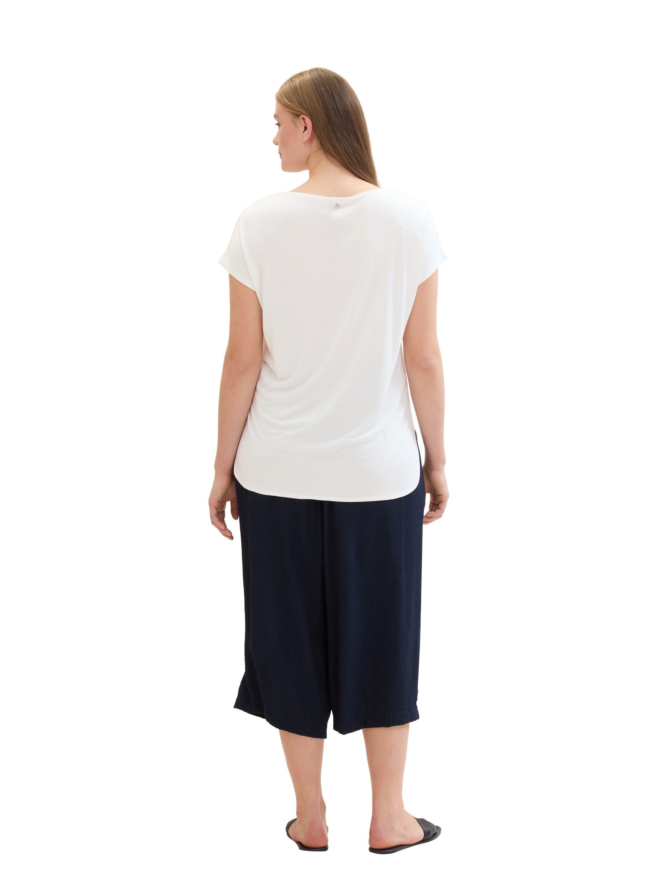 TOM TAILOR MY TRUE ME T-shirt met ronde halslijn en extra brede tailleband