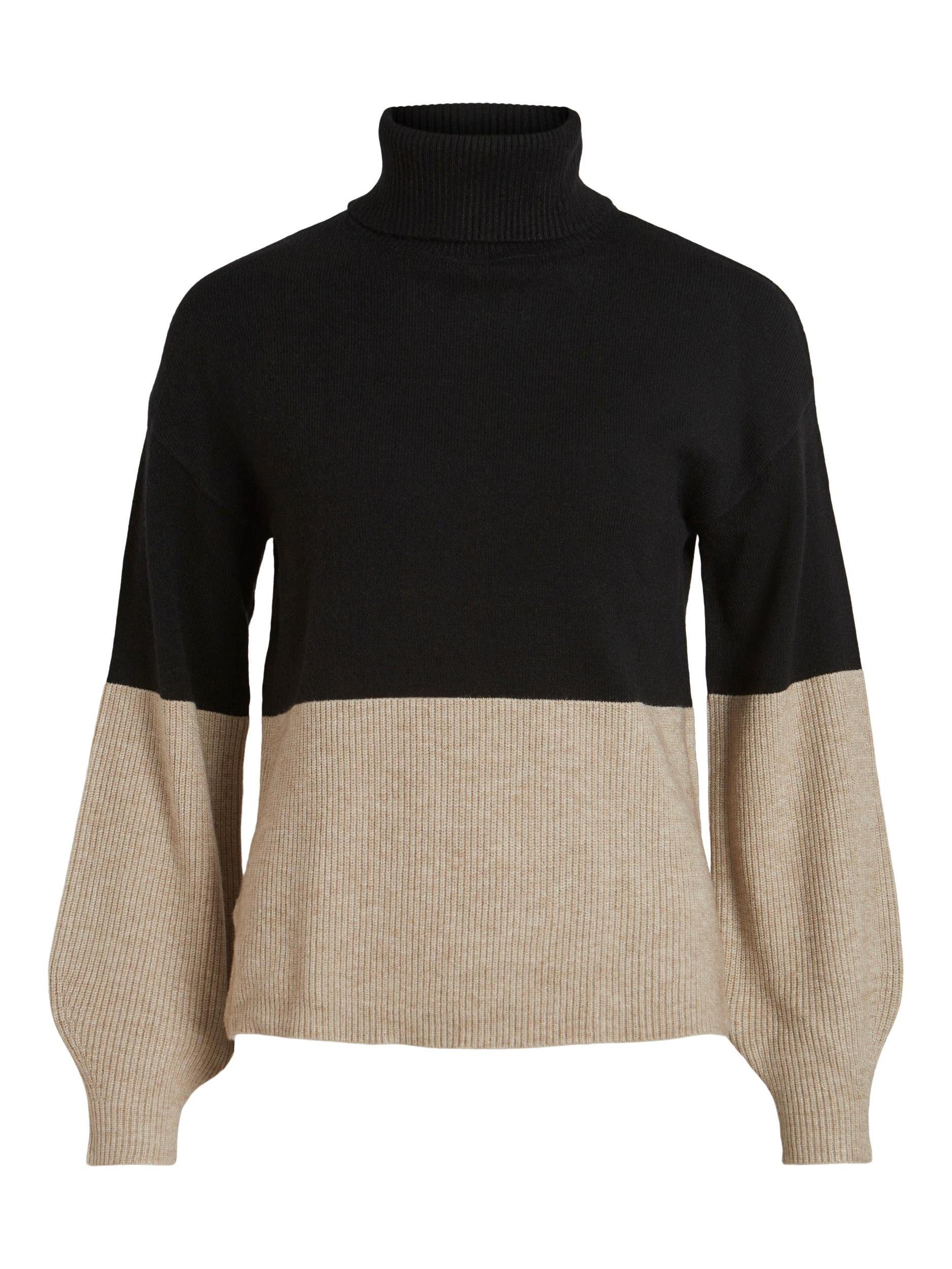 Vila Coltrui VIRIL BLOCKING ROLL-NK L/S KNIT TOP-NOOS