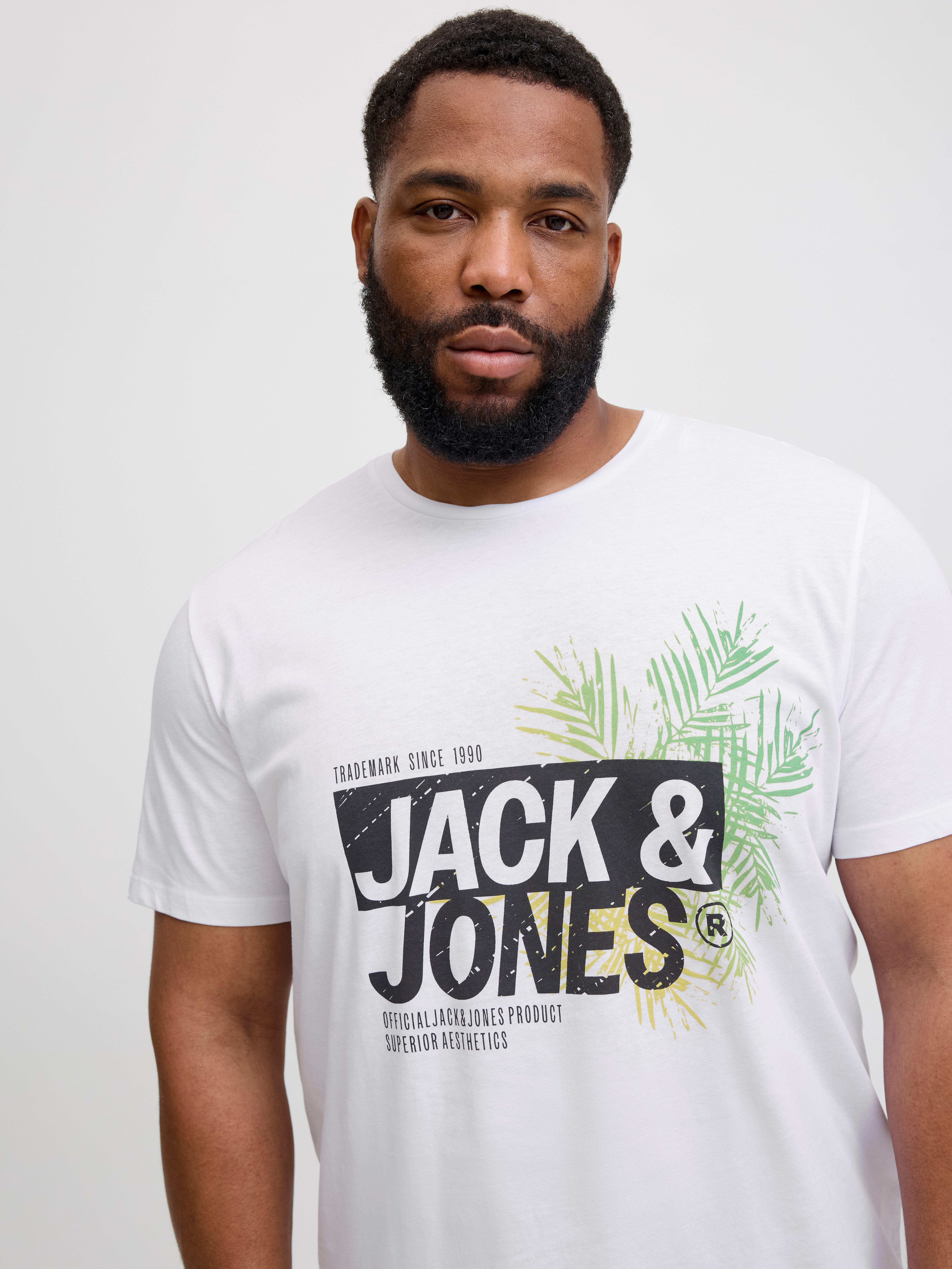 Jack & Jones PlusSize Shirt met ronde hals JJJAXON TEE SS CREW NECK PLS