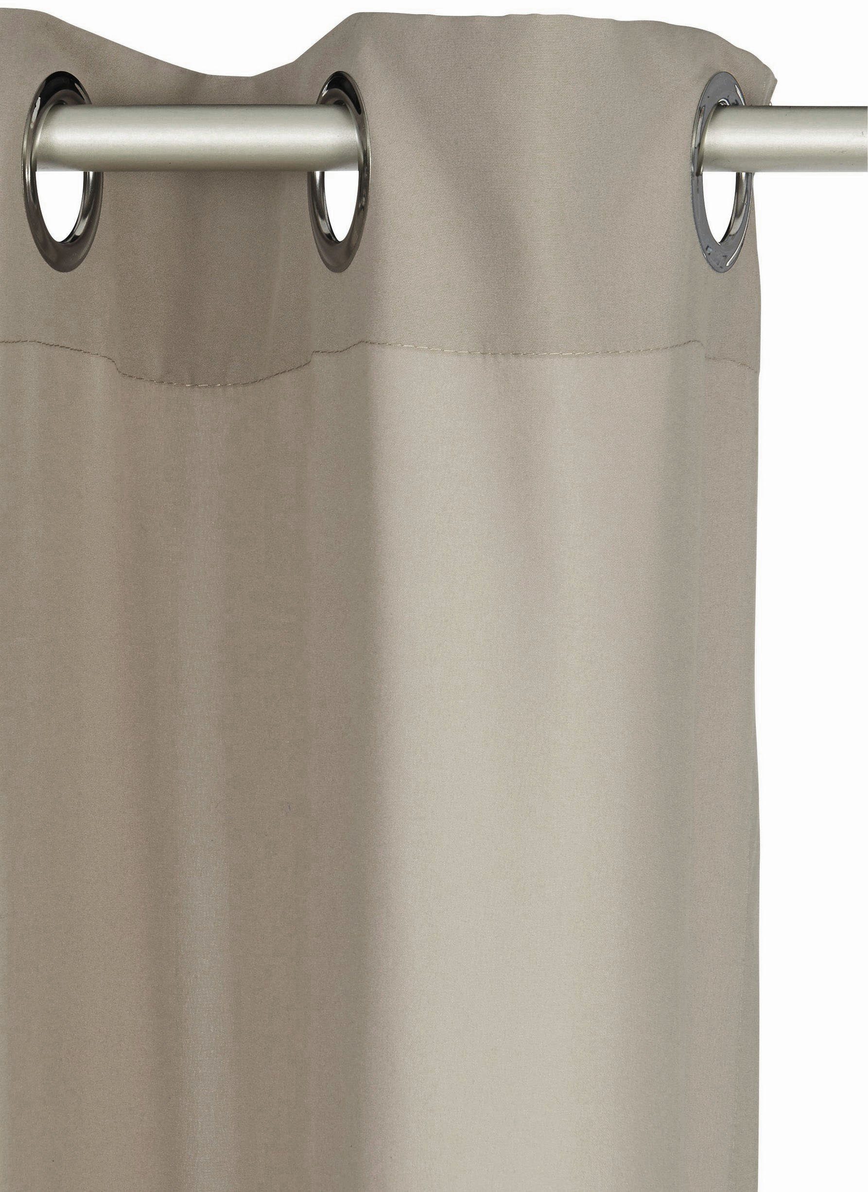 Bruno Banani Gordijn Lagan set van 2, geweven, microvezel, verschillende maten, effen kleur, bestseller (2 stuks)