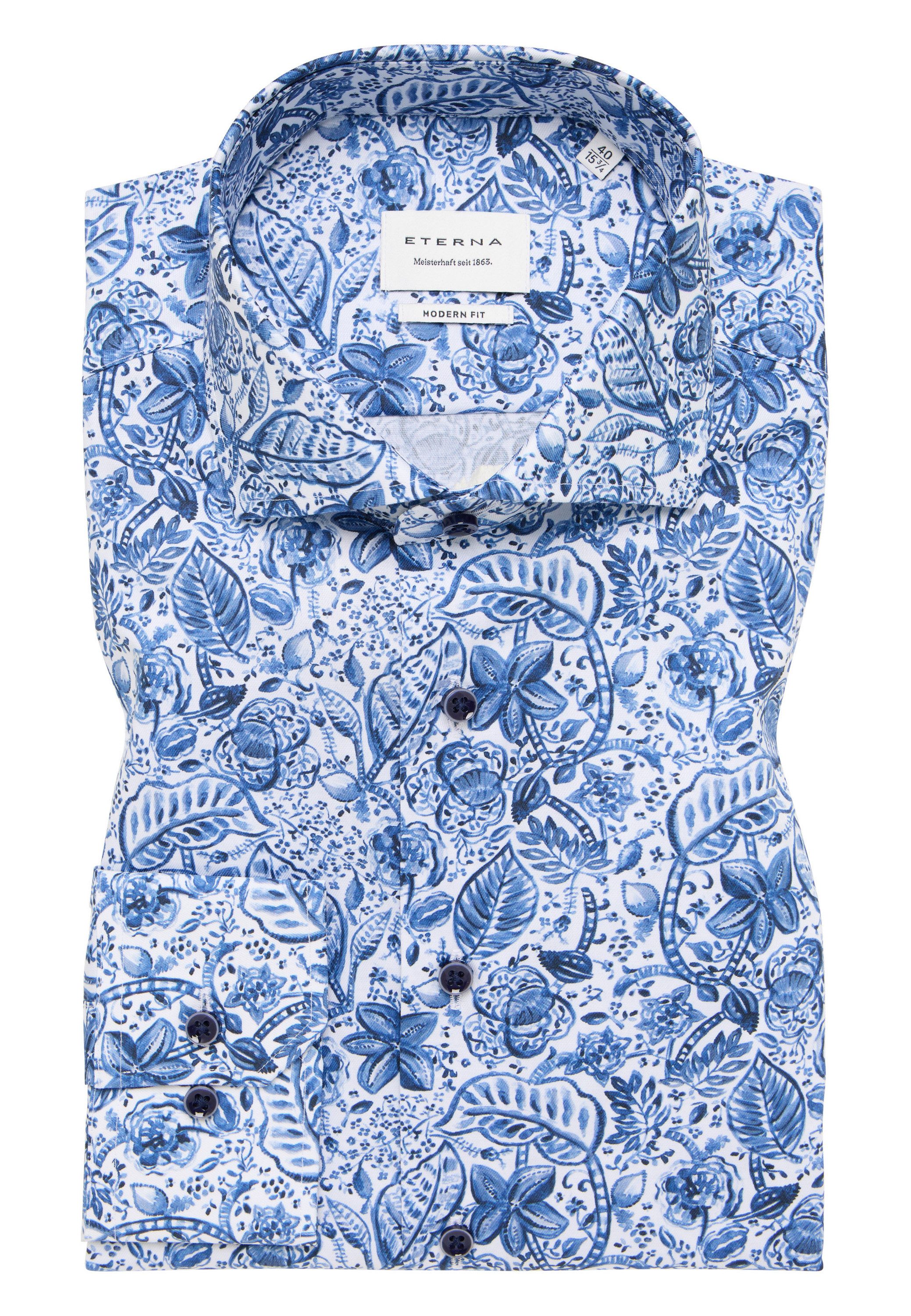 Eterna Overhemd met lange mouwen MODERN FIT NON IRON (strijkvrij)
