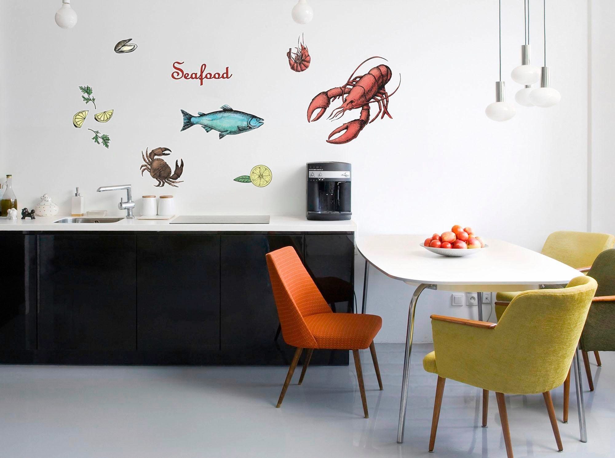 Komar Wandfolie Seafood - afm. 50 x 70 cm