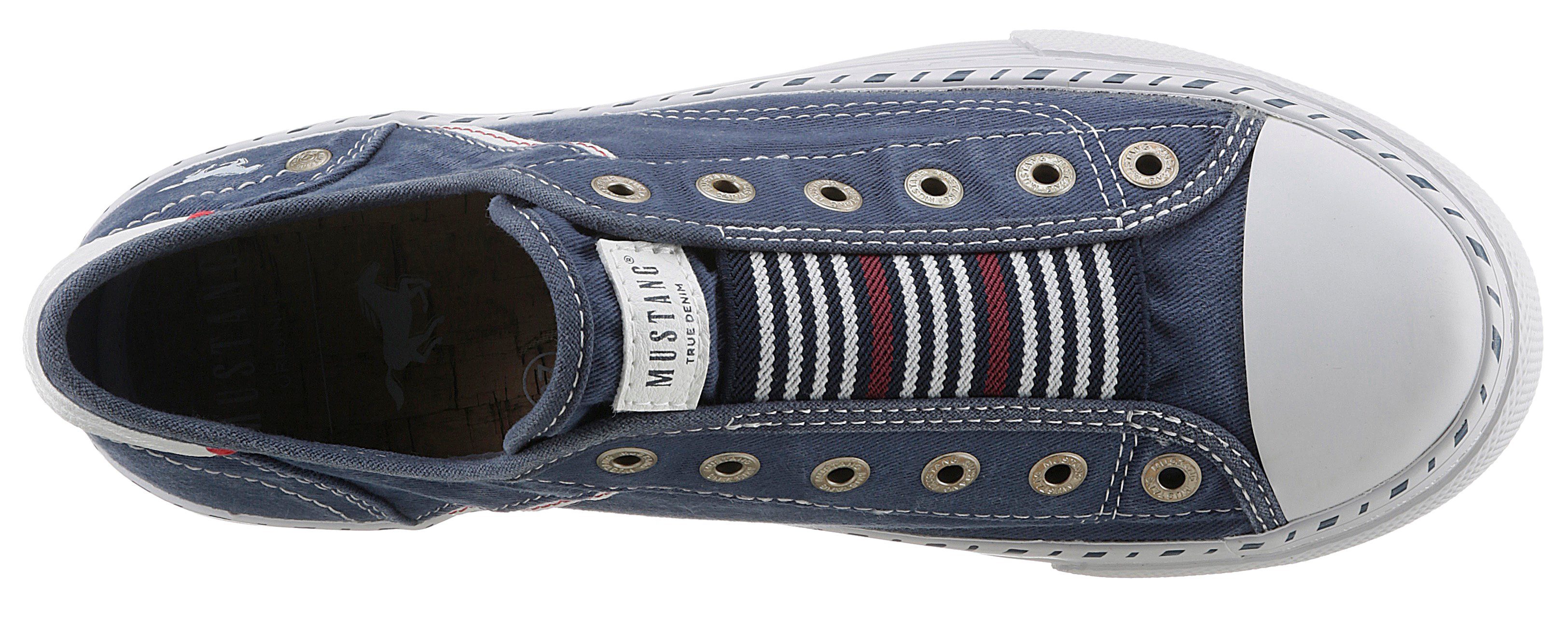 Mustang Shoes Slip-on sneakers Instapschoen, Vrijetijdsschoen Slippers, instapschoenen, vrijetijdsschoenen met praktische elastische band