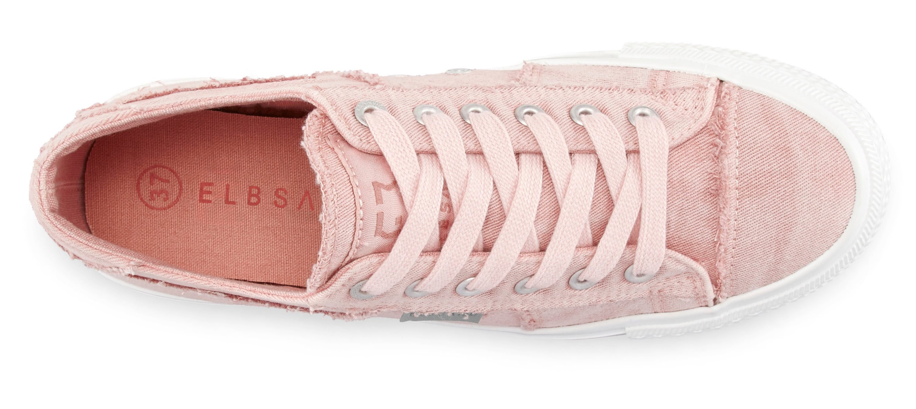 Elbsand Sneakers Veterschoen, vrijetijdsschoen van textiel, used-look VEGAN