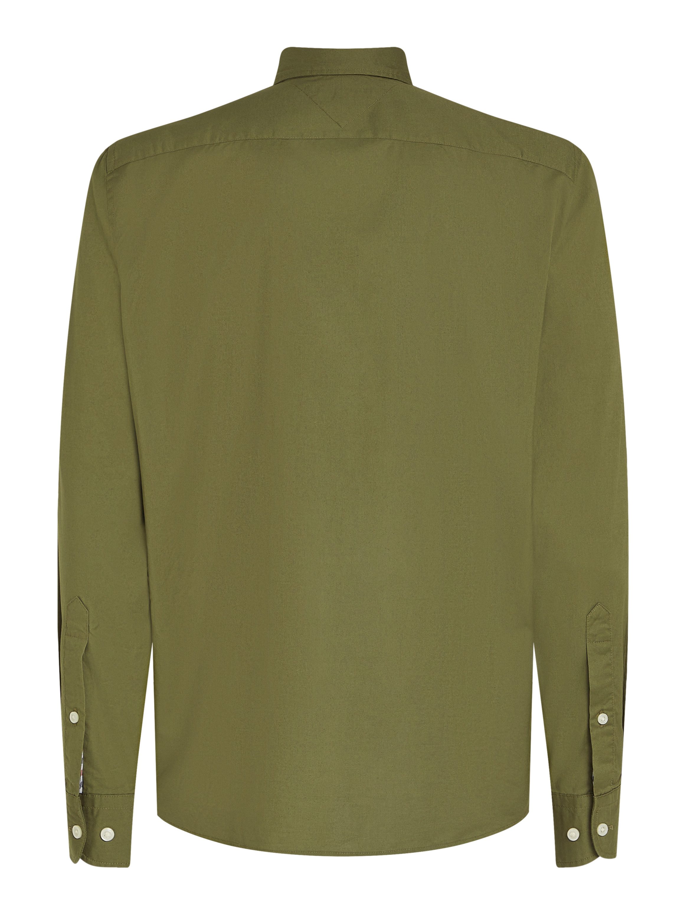 Tommy Hilfiger Overhemd met lange mouwen FLEX POPLIN RF SHIRT met tommy hilfiger labelschild binnenin de knoopsluiting (1-delig)