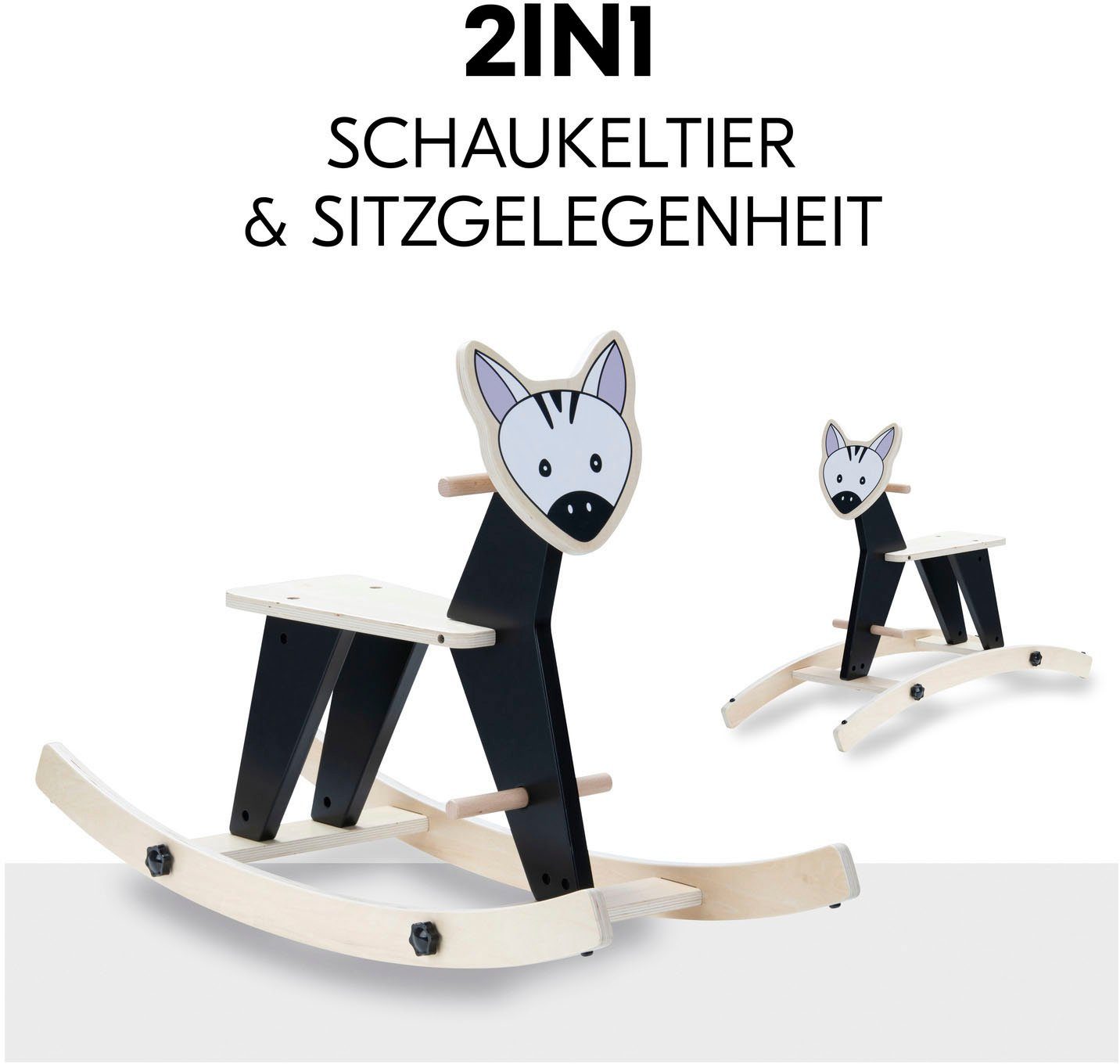 Hauck Schommeldier Rock N Swing Zebra FSC®- beschermt bos - wereldwijd
