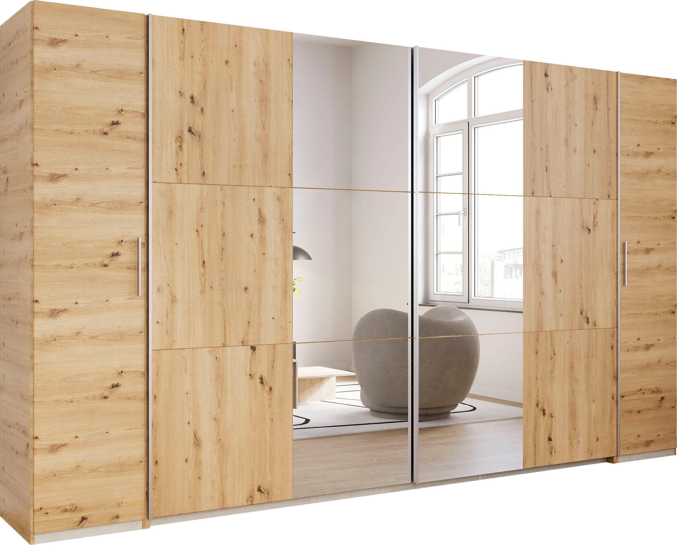 rauch Zweefdeurkast Kledingkast draaideurkast kast garderobe KRONACH TOPSELLER met draaideuren en schuifdeuren en spiegels, veel planken made in