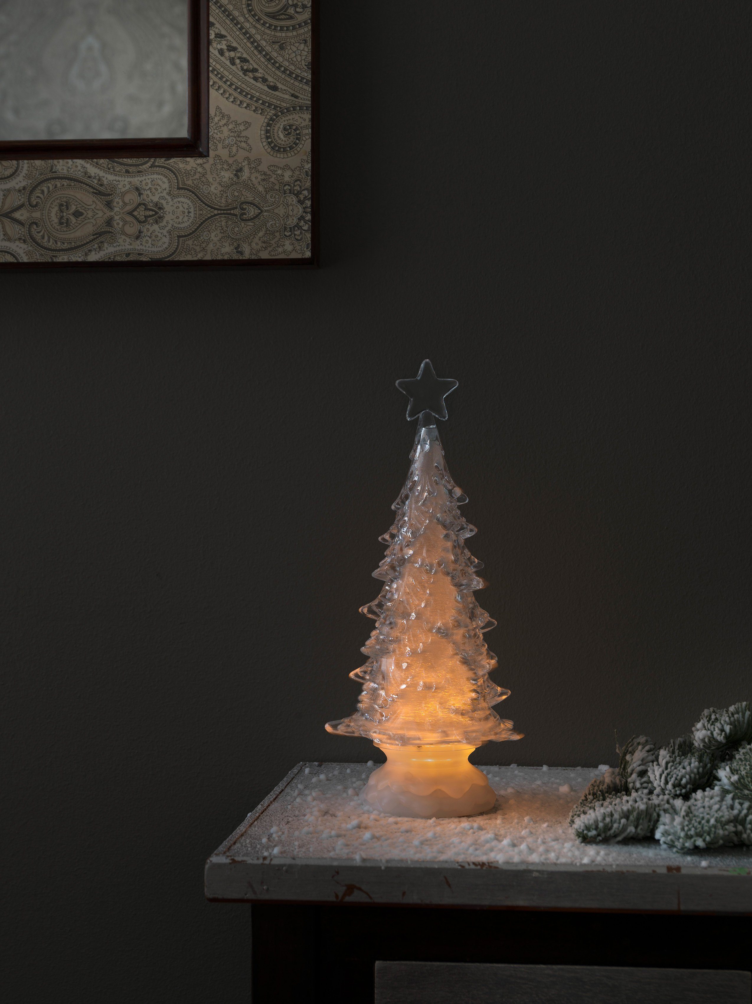 KONSTSMIDE Led-boom Acryl, kerstversiering draaibaar, hoogte ca. 30 cm