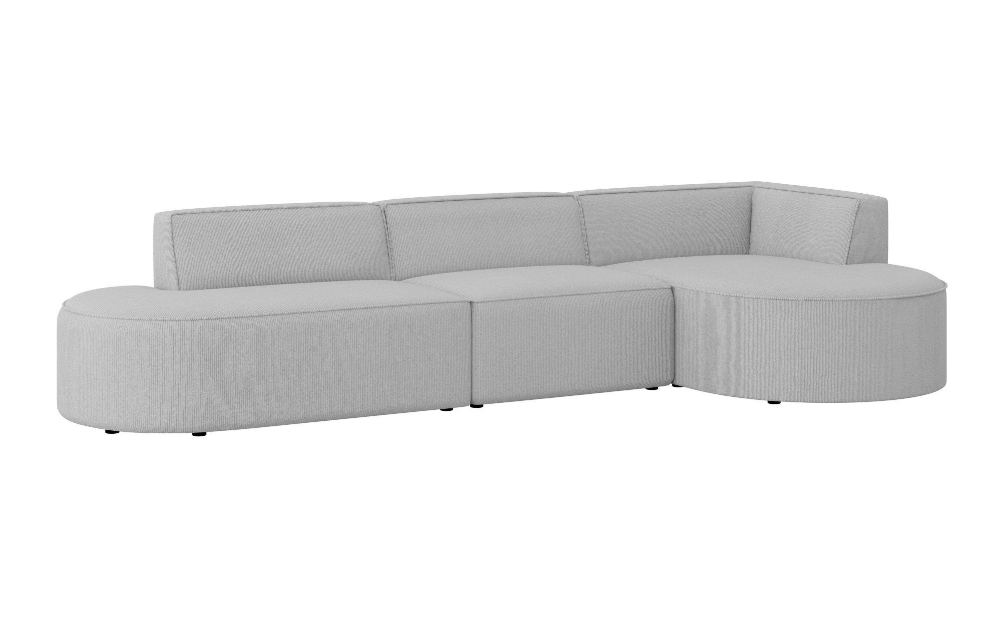 andas Hoekbank EIVIND designerbank met ottomane rechts/links, B/D/H: 343/159/72 cm