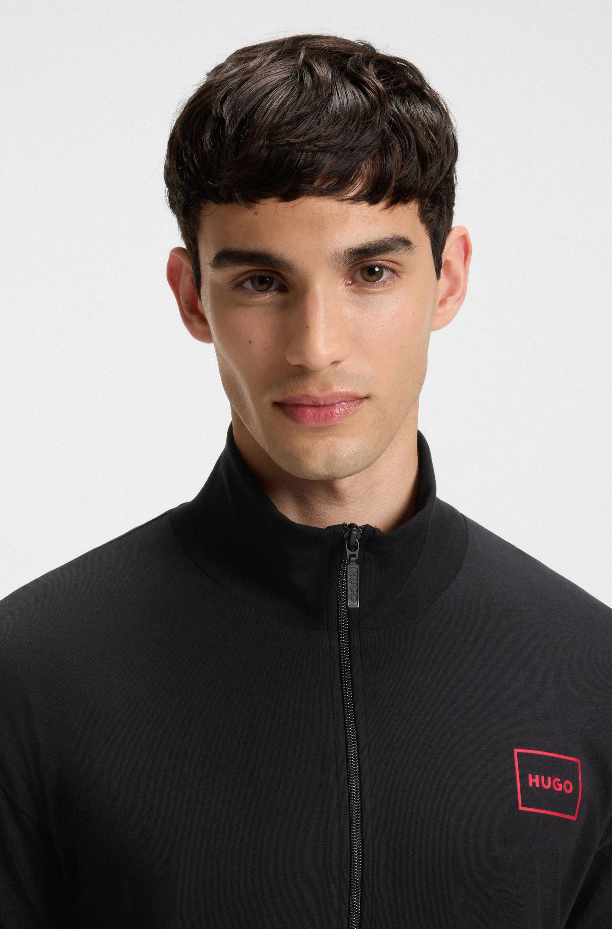 HUGO underwear Sweatvest Laze Zip Jacket met zakken opzij