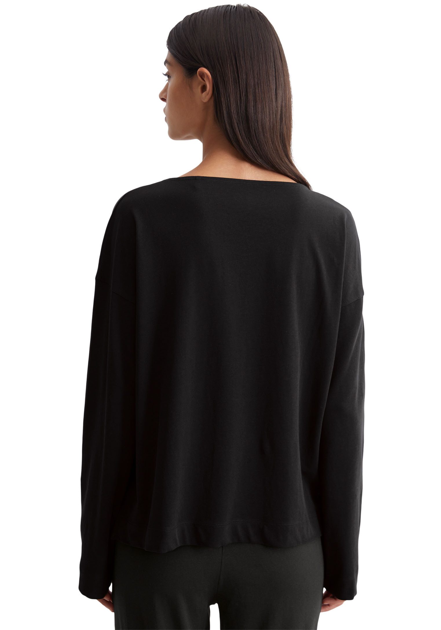Marc O'Polo Pyjama top Mix & Match Cotton-Woven met ronde hals en rechte zoom met zijslitsen