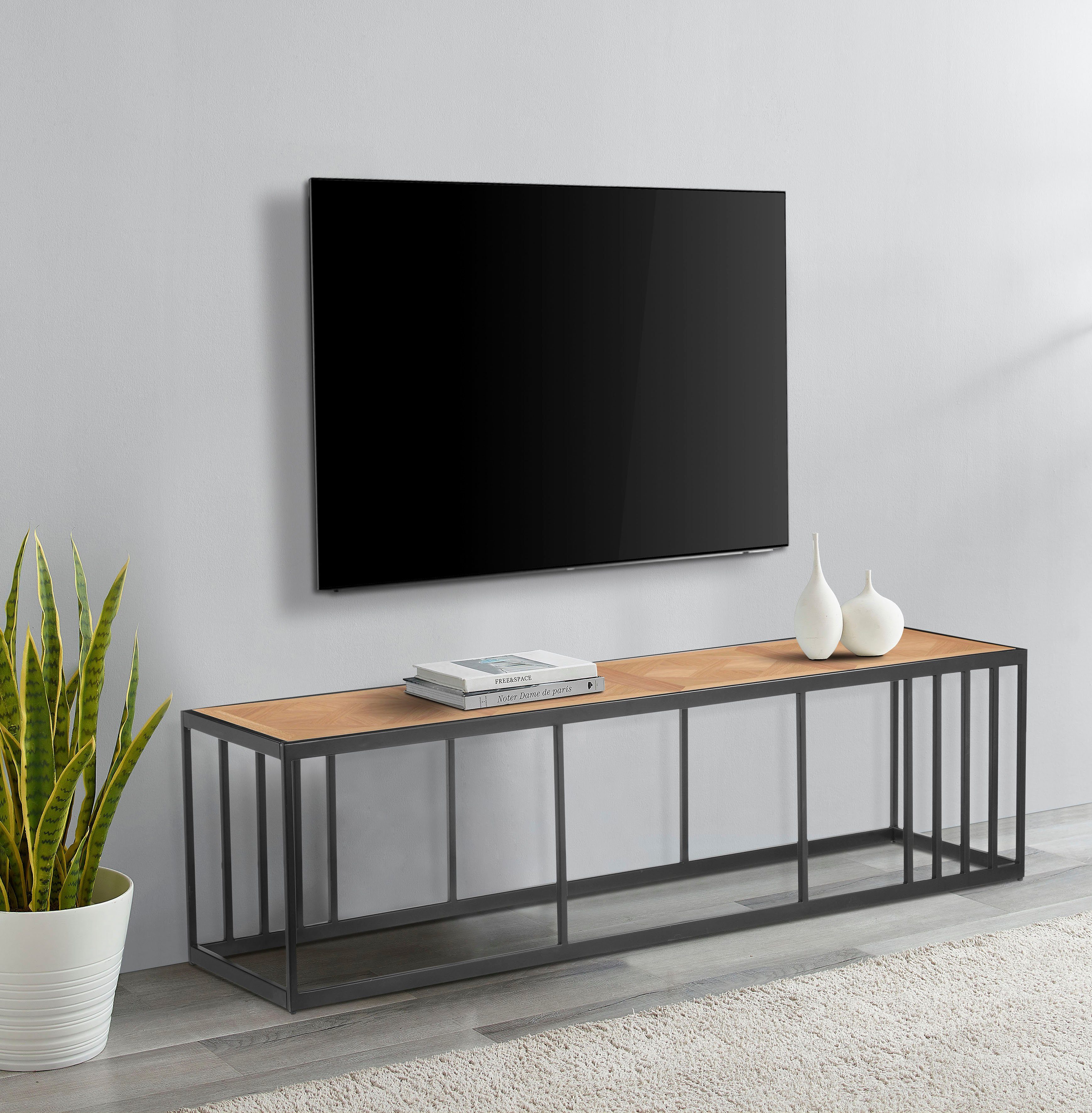 Home affaire Tv-meubel Sumac Ridge Road van mdf en fineer, voeten van metaal, breedte 160 cm