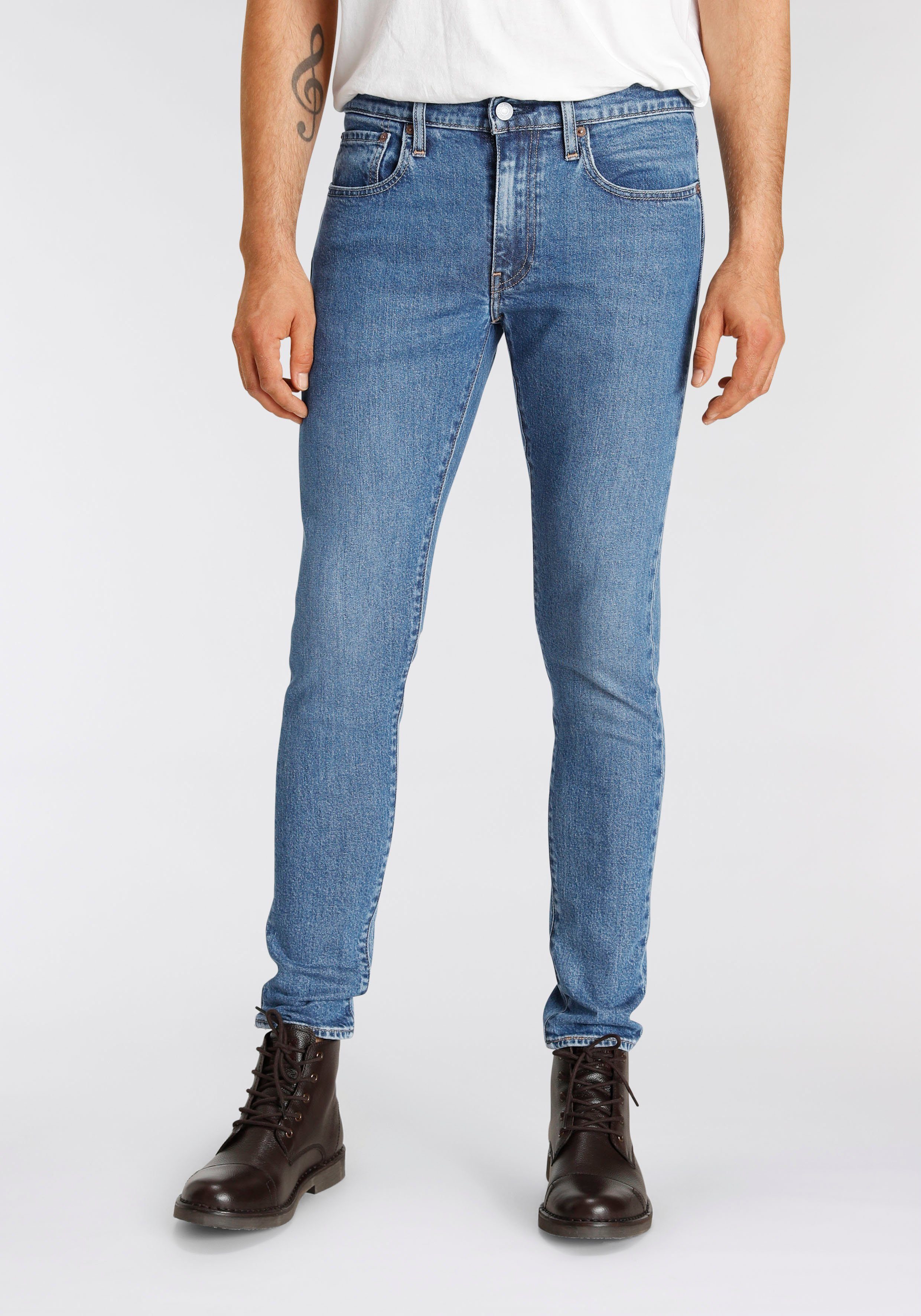 levi's skinny fit jeans skinny taper blauw
