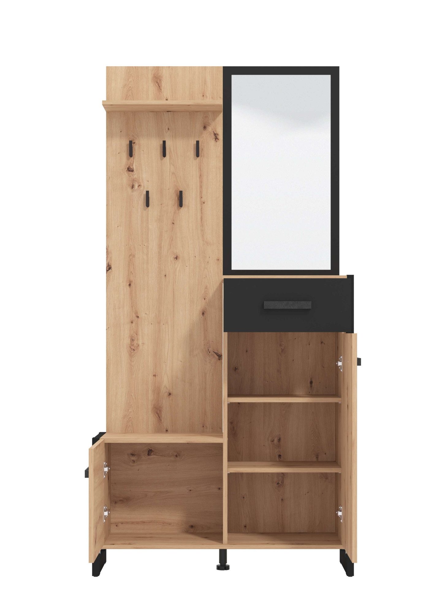 INOSIGN Halmeubelset Oleron compacte garderobe, halgarderobe, dielenkast (complete set)