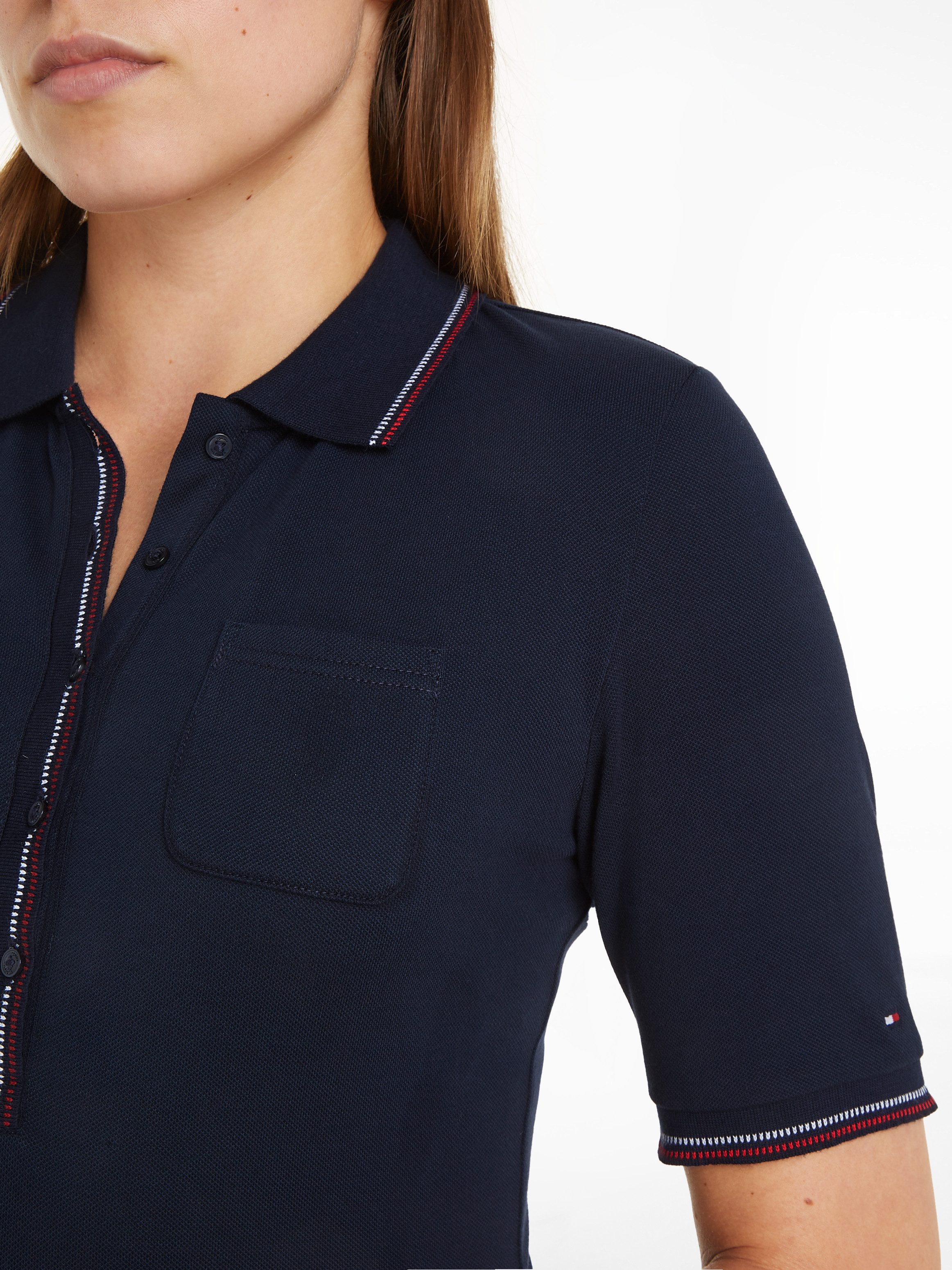 Tommy Hilfiger Polojurk SLIM RWB TIPPING POLO 1/2SLV DRS