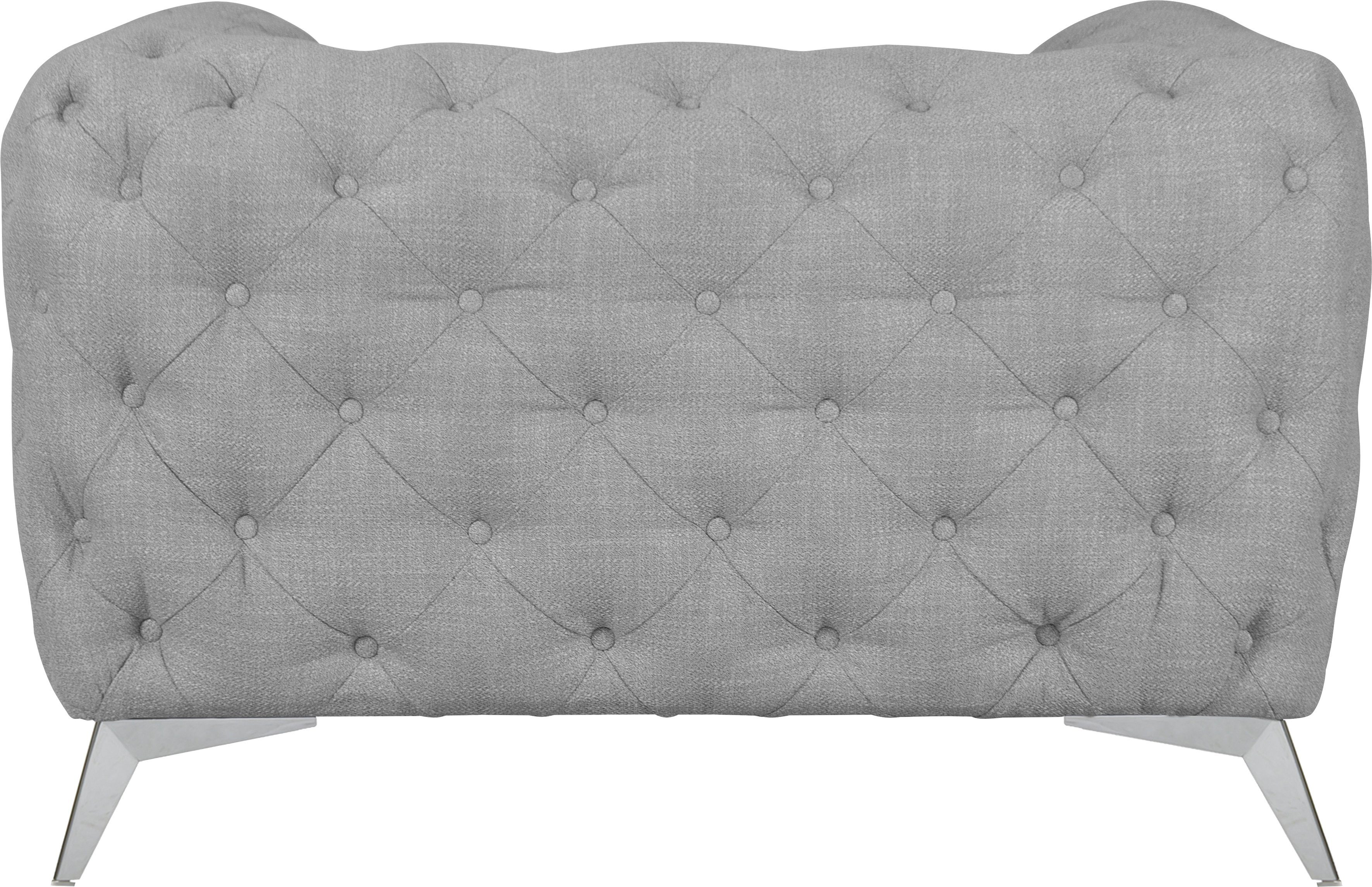 Leonique Chesterfield-fauteuil Glynis Fauteuil luxueuze capitonnage, moderne chesterfield look, kleur van de poten ter keuze