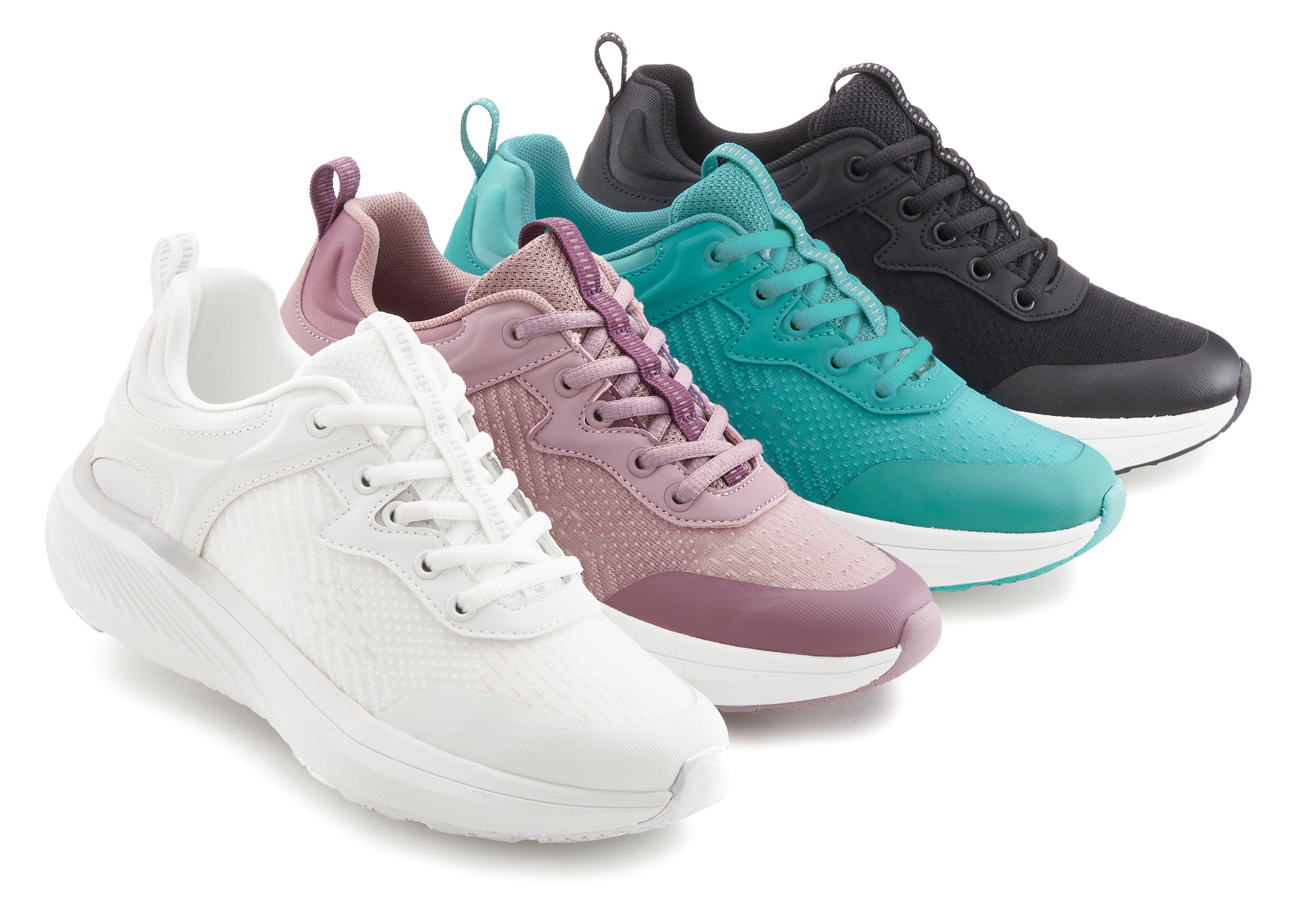 Lascana Sneakers Vrijetijdsschoen, veterschoen met uitneembare binnenzool VEGAN
