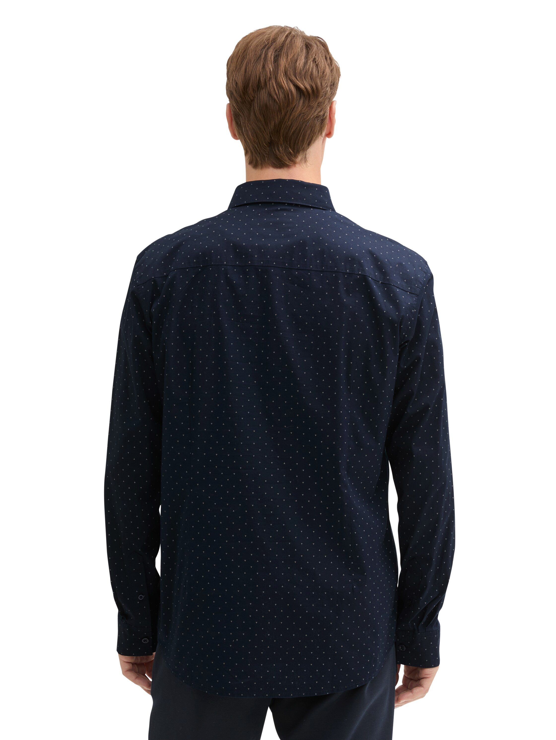 Tom Tailor Overhemd met lange mouwen met knoopsluiting en stretchgehalte