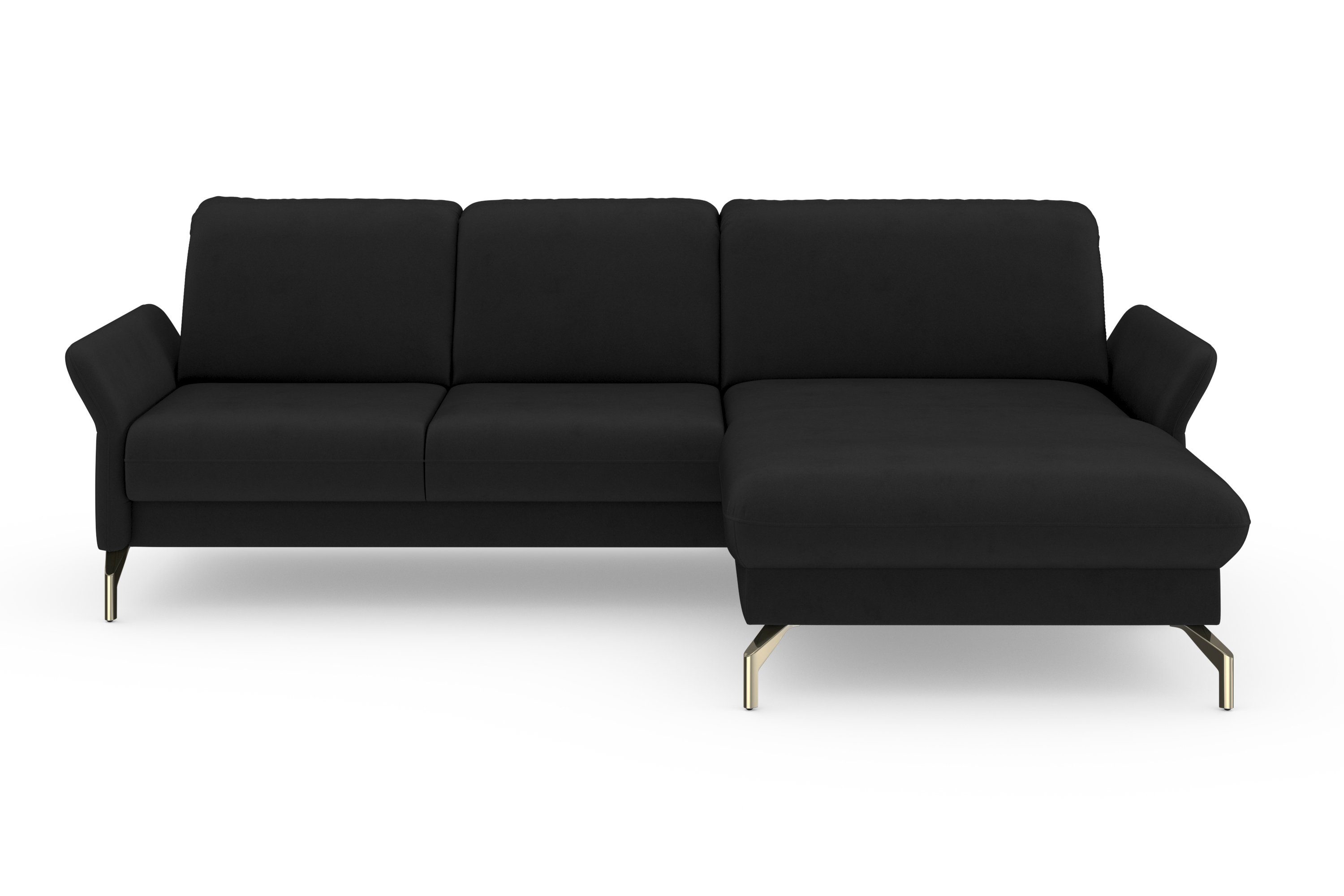 sit&more Hoekbank Fashion L-vorm naar keuze met verstelbare hoofdsteun, uittrekzitting, motorisch, nikkel poten