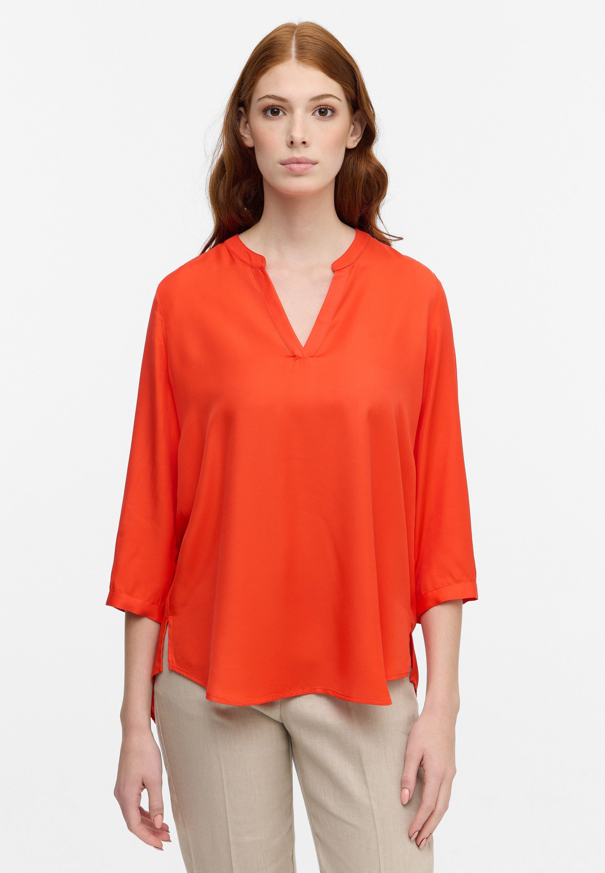 Eterna Lange blouse Loose fit dames lange blouses maat 46 rood