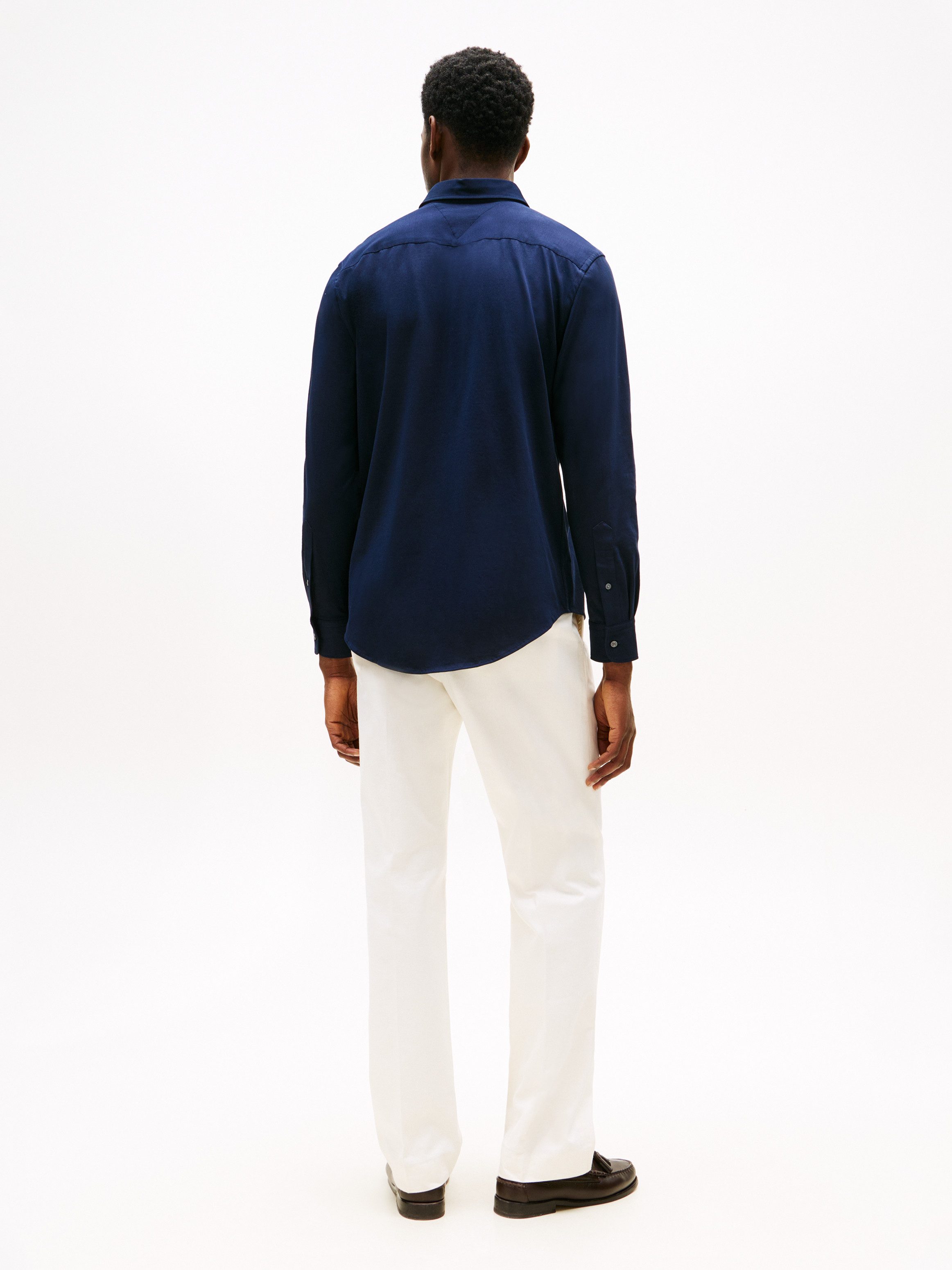 Tommy Hilfiger Overhemd met lange mouwen PERFORMANCE KNIT SOLID LS SHIRT