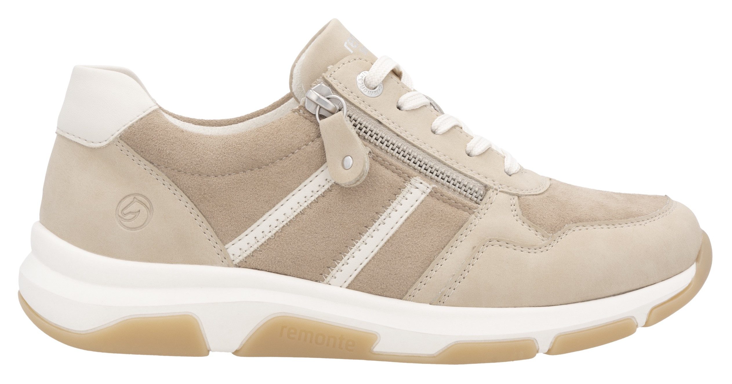 Remonte Sneakers met sleehak vrijetijdsschoen, lage schoen, veterschoen in vegan uitvoering