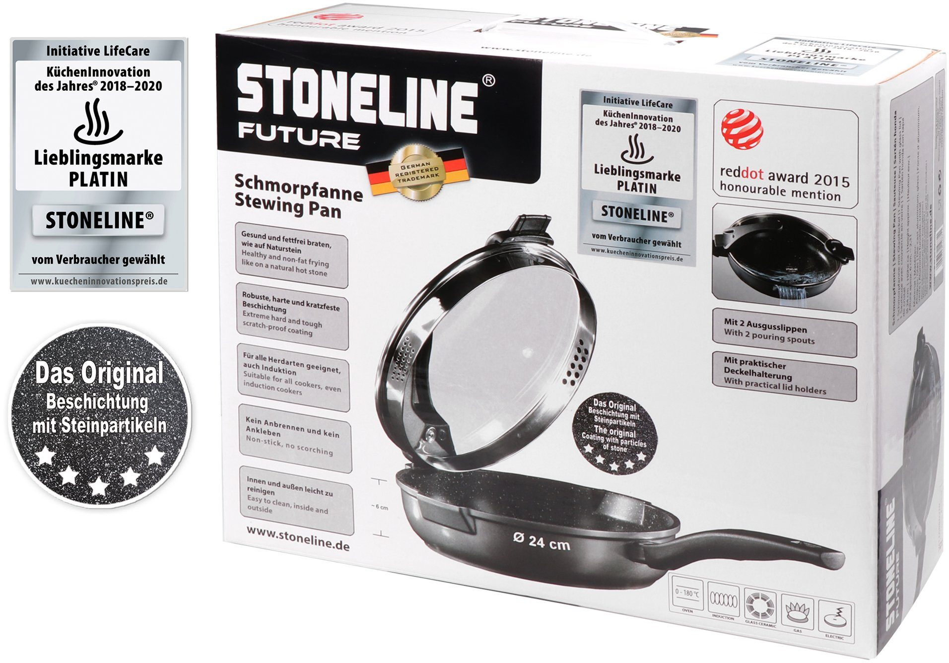 STONELINE Hapjespan Future Ø 24 cm, inductie (1-delig)