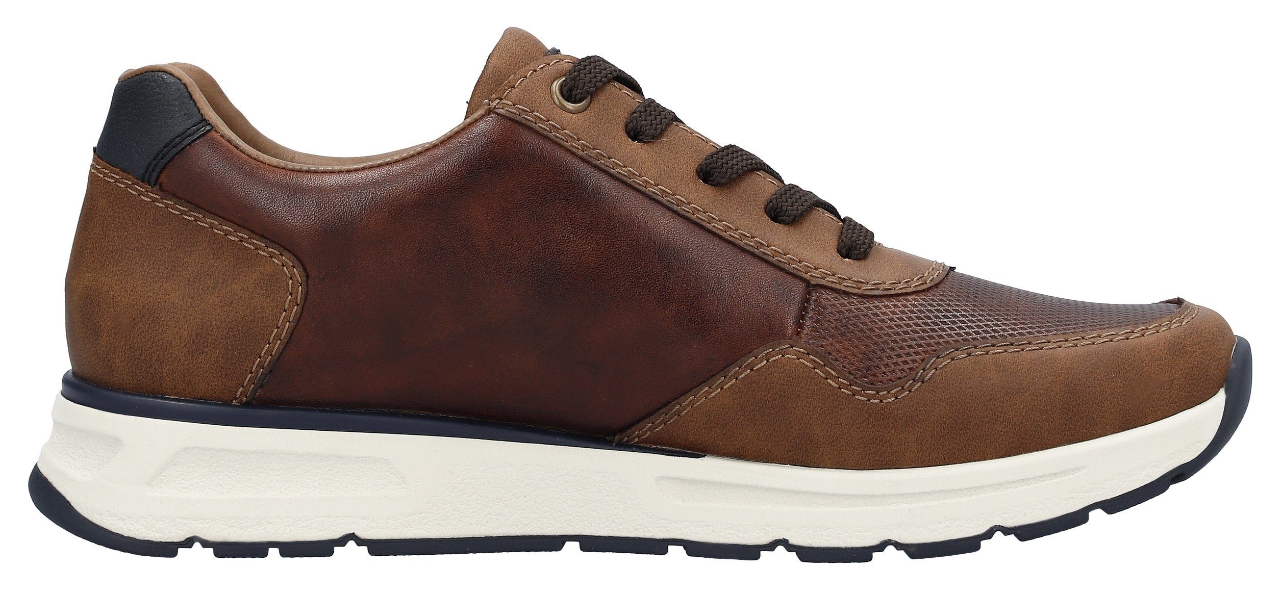 Rieker Sneakers met gepolsterde schaprand, vrijetijdsschoen, lage schoen, veterschoen