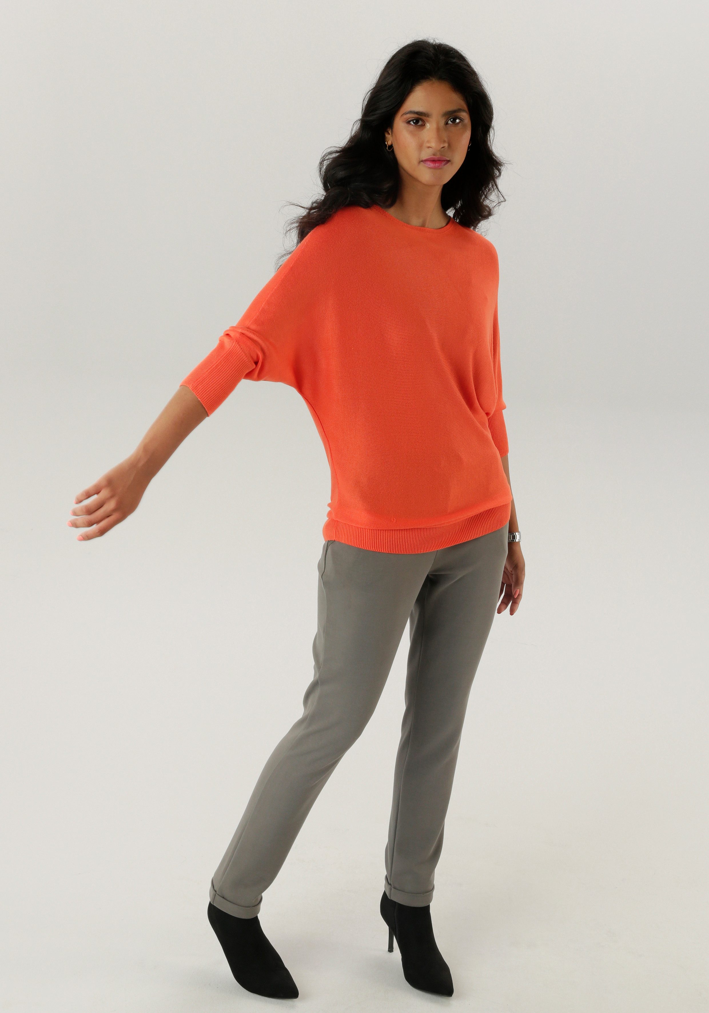 Aniston SELECTED Gebreide trui met boothals - nieuwe collectie