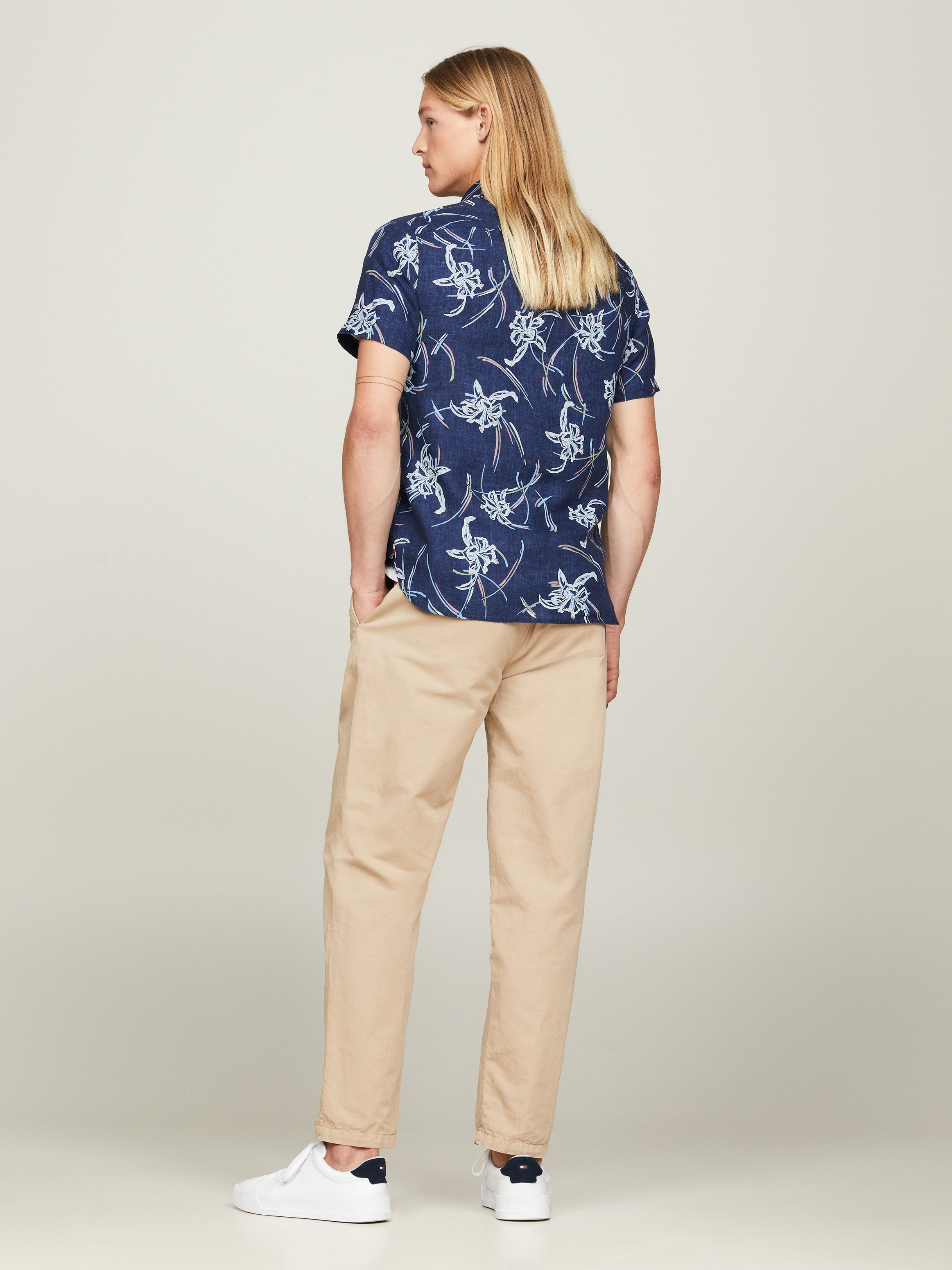 Tommy Hilfiger Linnen overhemd LI TROPICAL PRT SF SHIRT