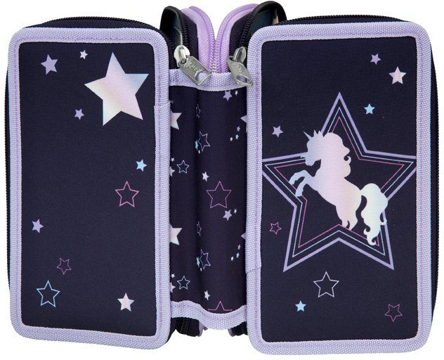 Scooli Etui Tripledecker, Dreamland gevuld, inclusief set vierkant