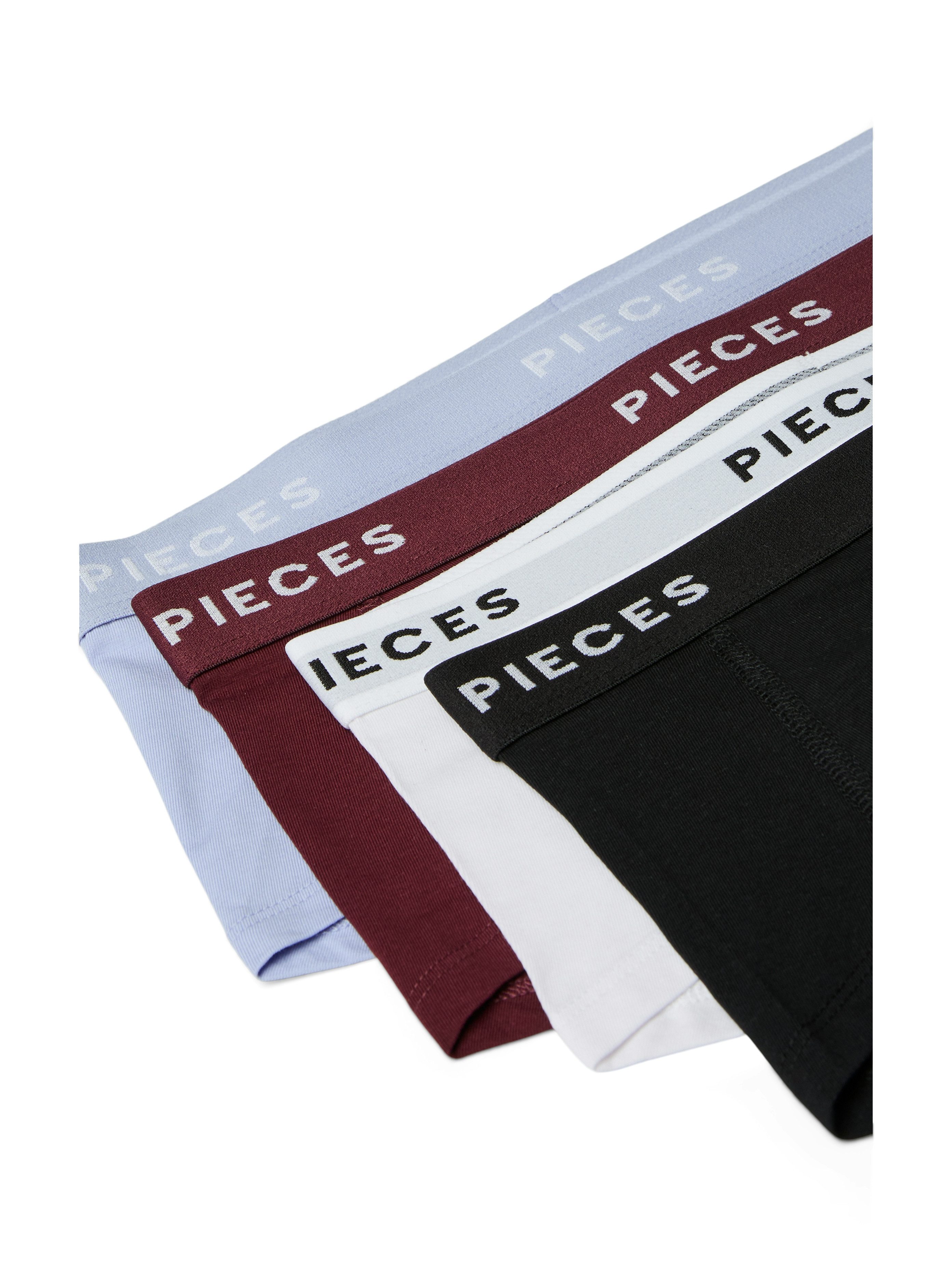 pieces Hipster PCLOGO LADY 4 PACK SOLID NOOS BC (4 stuks, Set van 4)