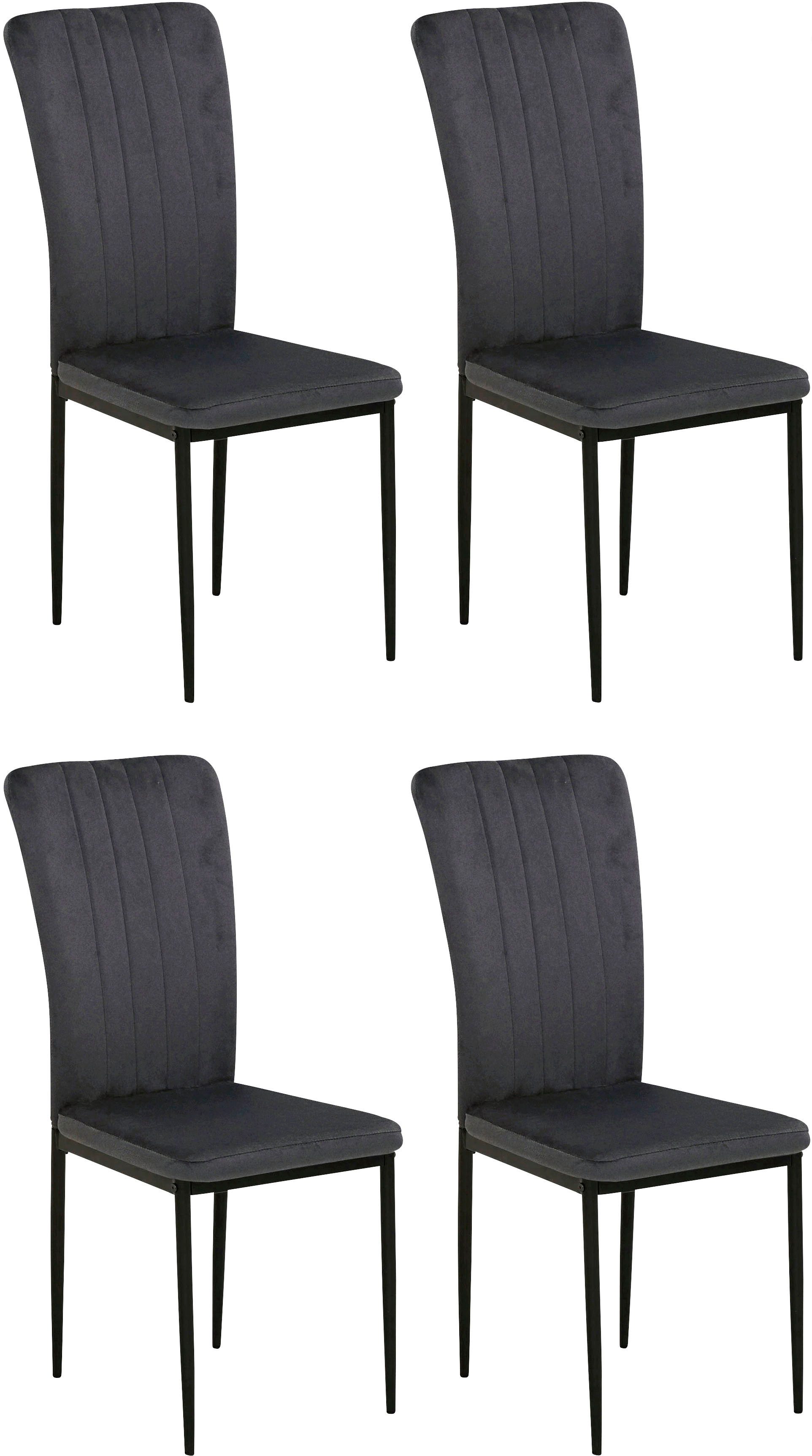 Home affaire Stoel met 4 poten Bergamo (set)