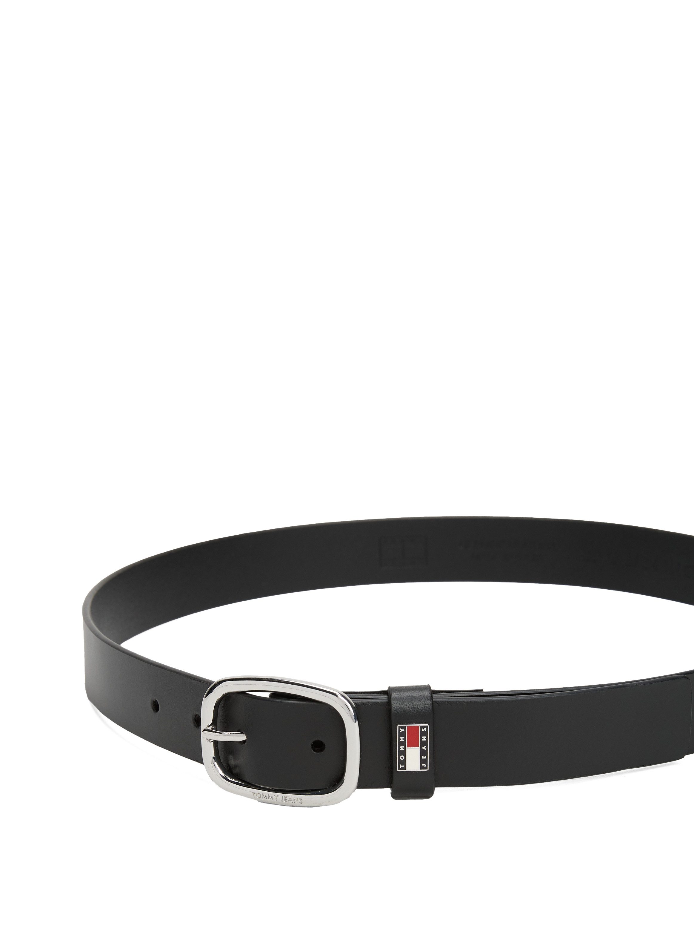TOMMY JEANS Leren riem TJW OVAL 3.0 Ovale eenvoudig pin sluiting en logo op de sluiting
