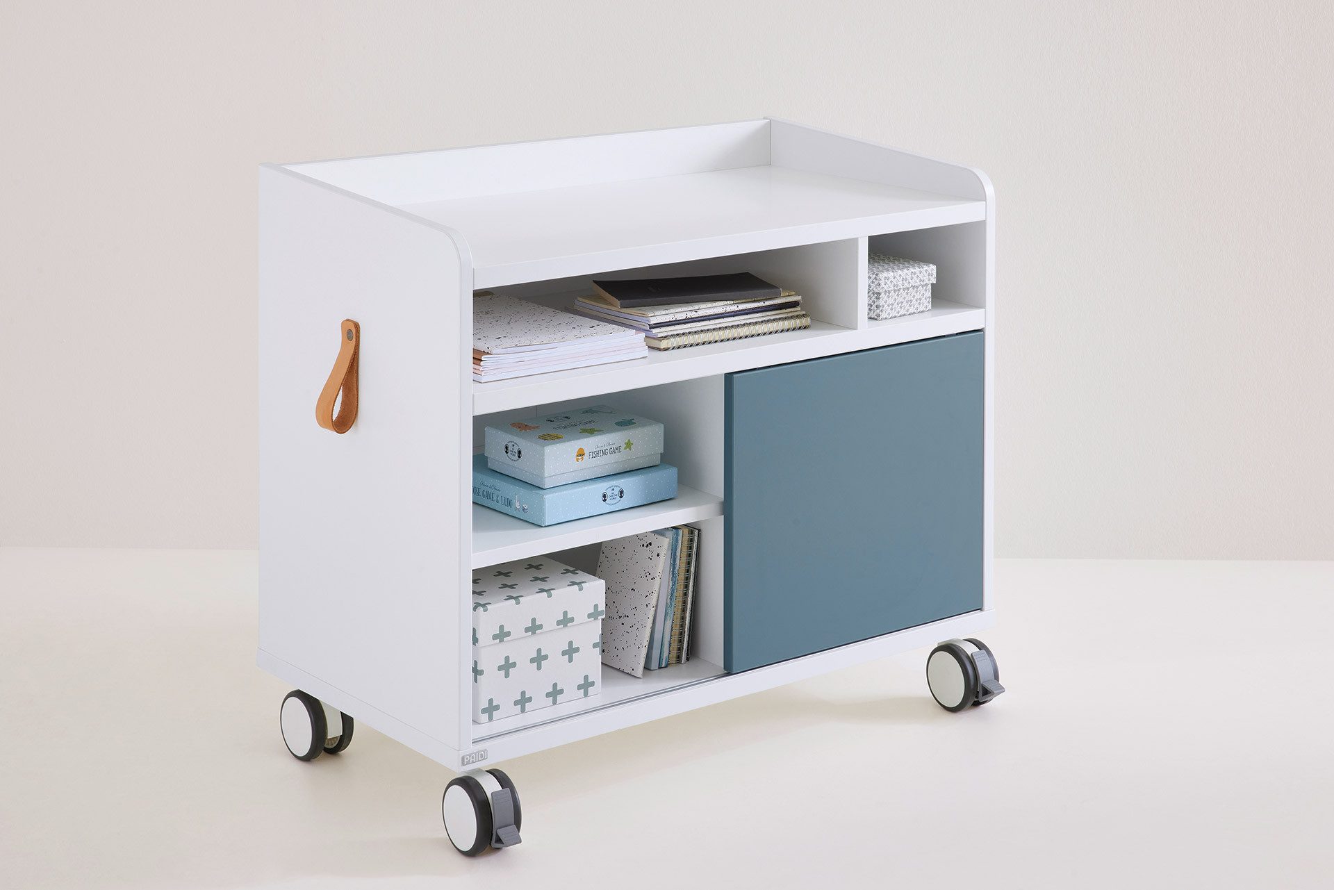 PAIDI Kinderwelten Container Rollcaddy S met schuifdeur en 2 vergrendelbare wielen