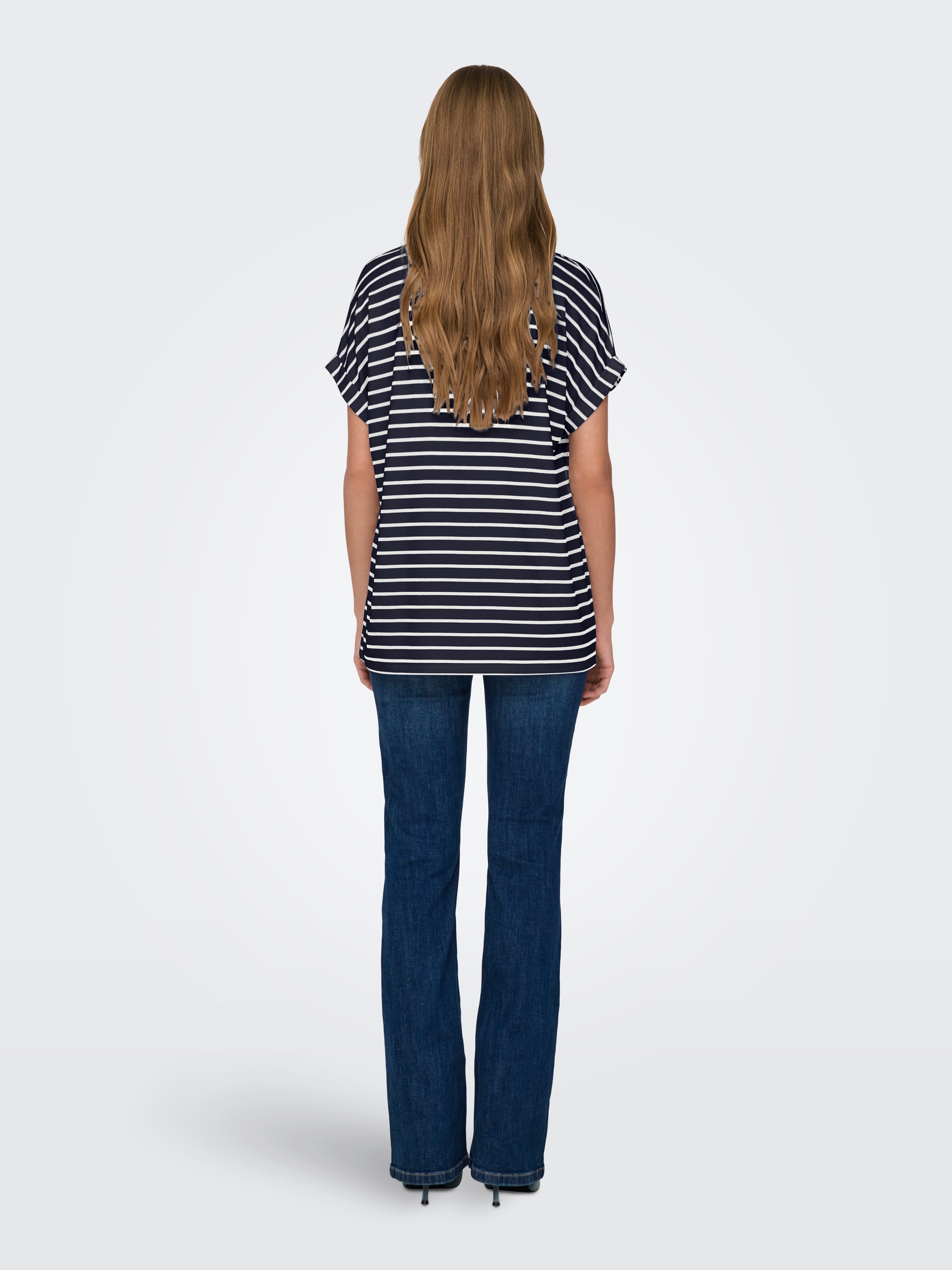 Only Shirt met V-hals ONLMOSTER V-NECK TOP JRS