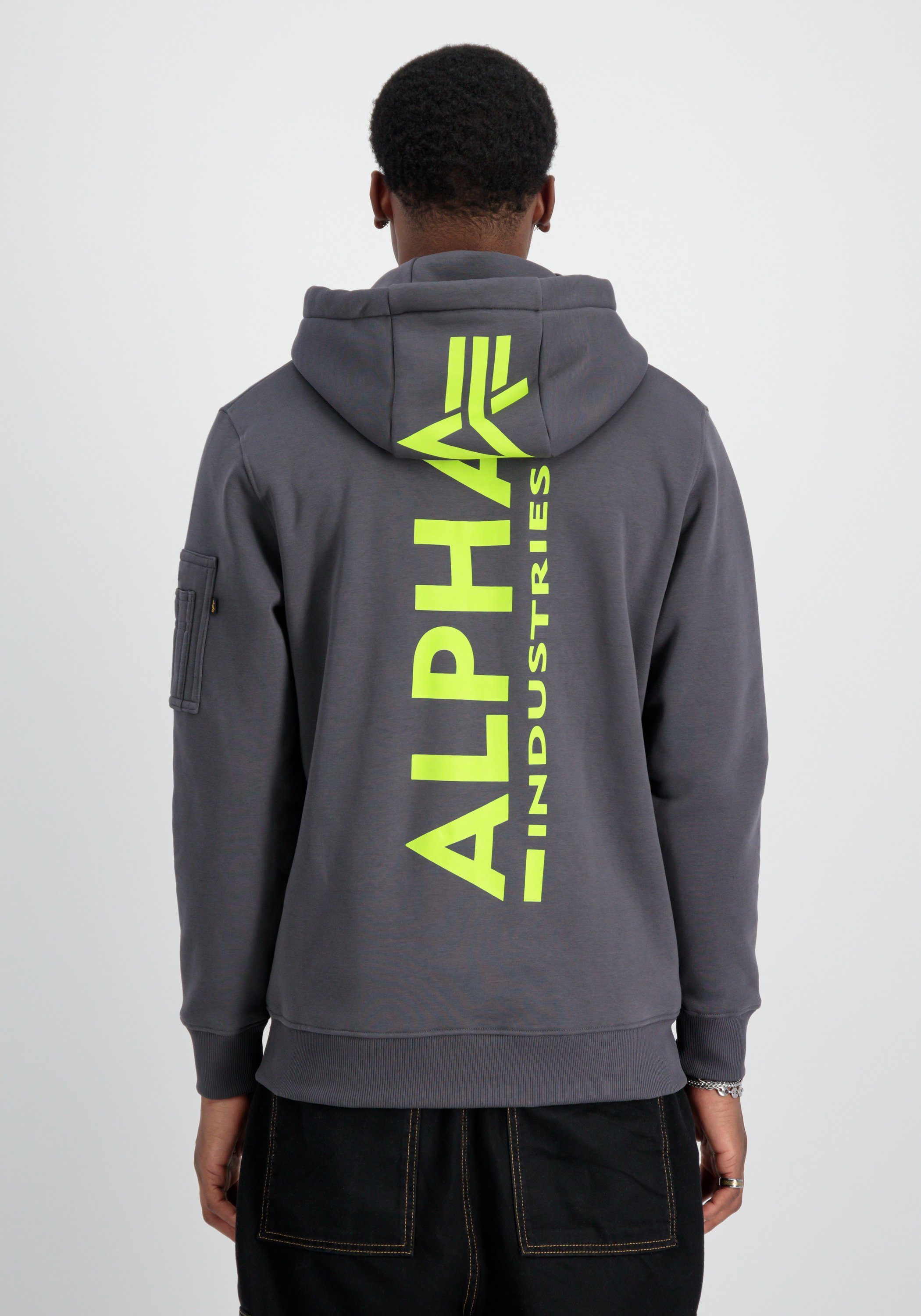Alpha Industries Hoodie Men Hoodies Back Print Zip Hoody