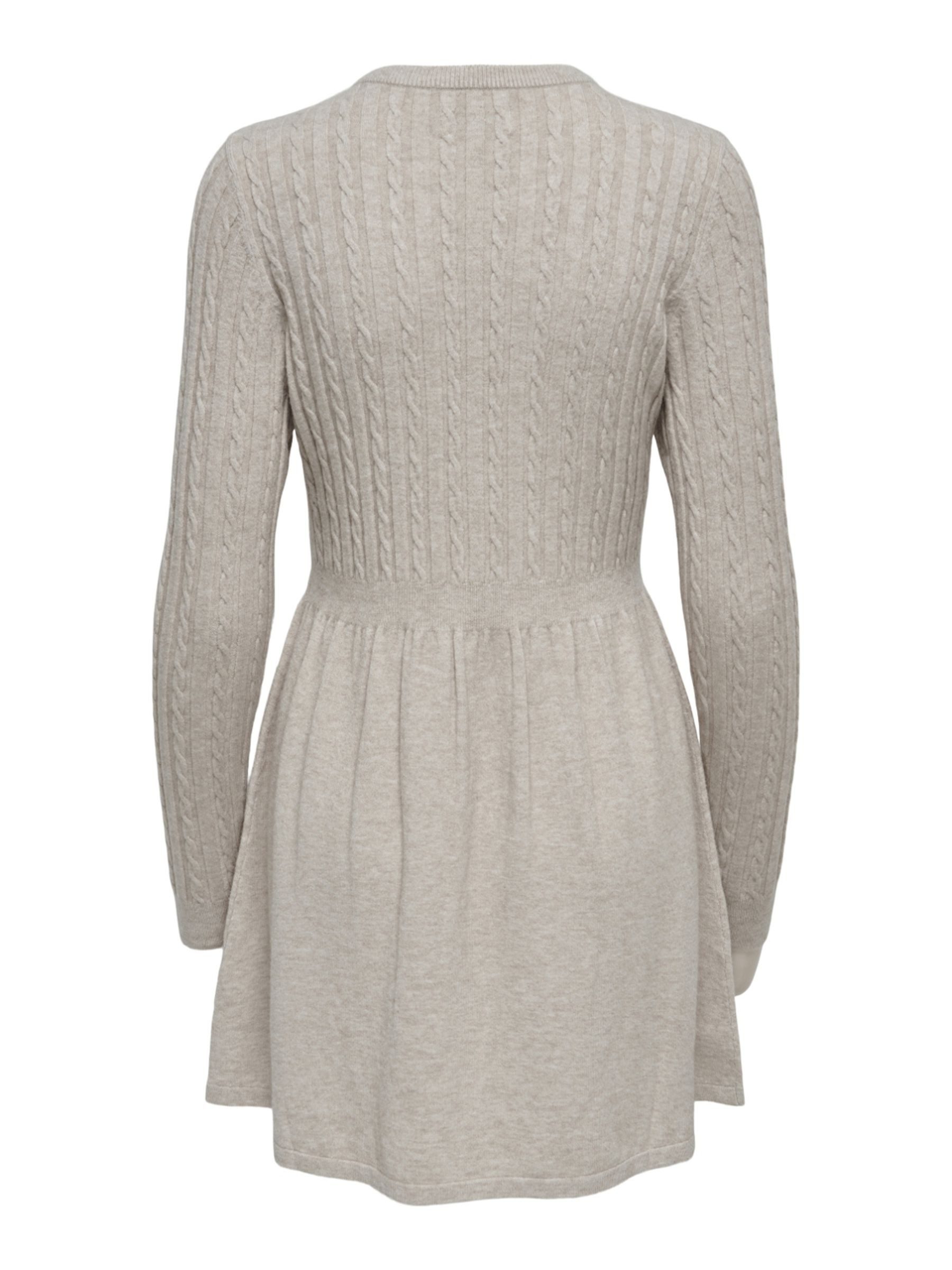 Only Gebreide jurk ONLFIA LS CABLE DRESS KNT