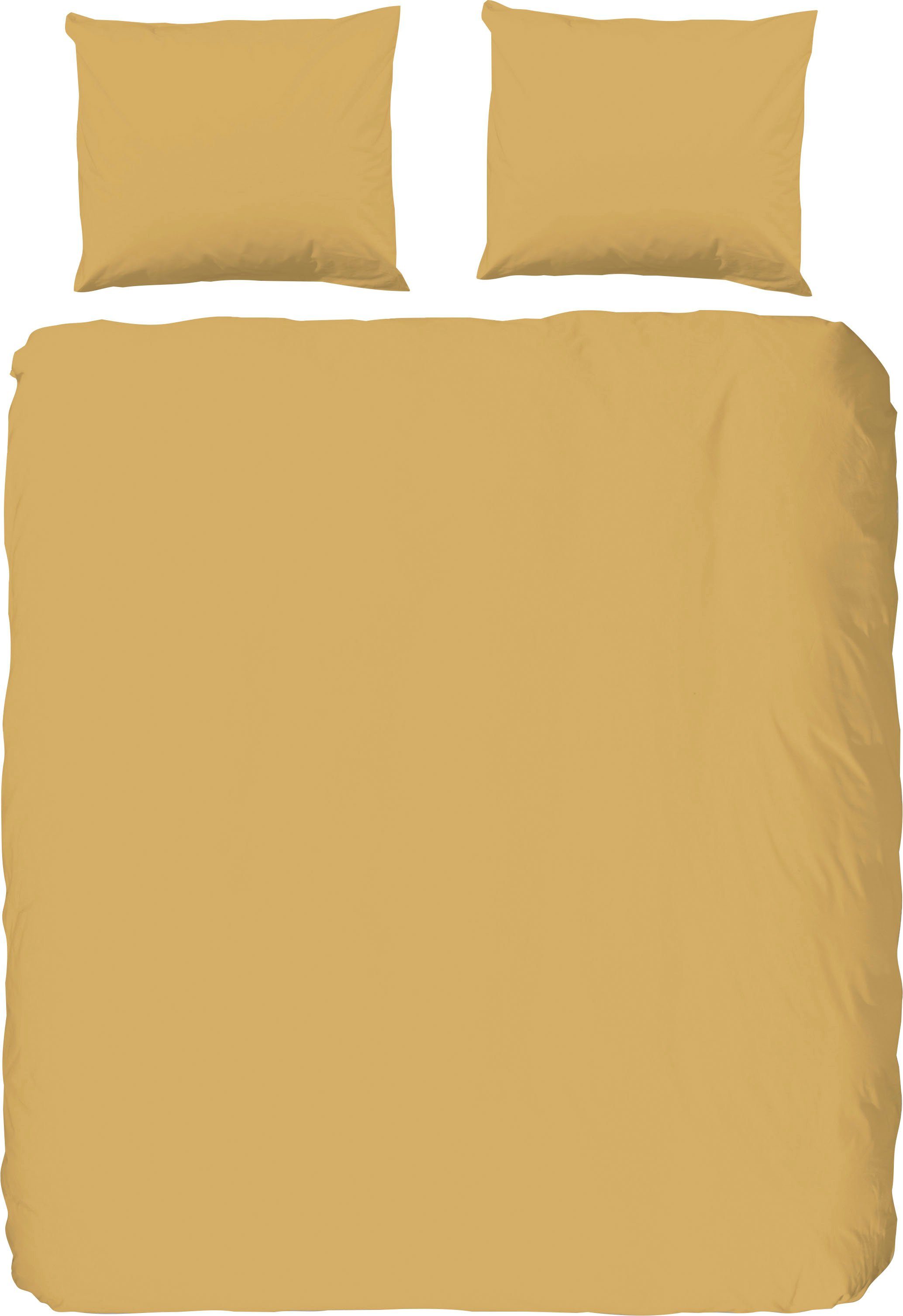 hip Overtrekset Hip Uni 100% katoen, mako-satijn, 135x200, effen wit, rits (2-delig)