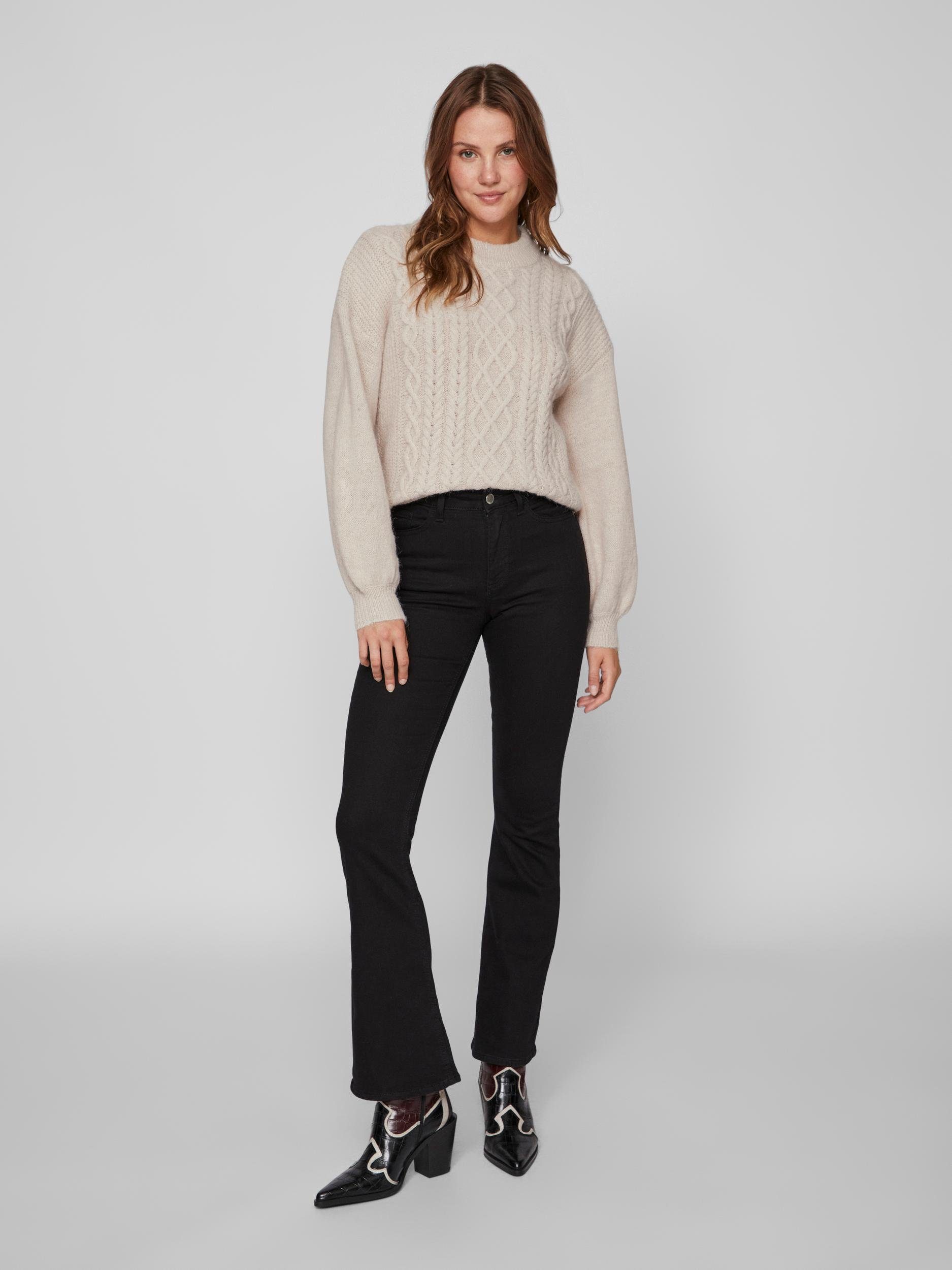 Vila Gebreide trui VICHINTI O-NECK CABLE KNIT TOP/SU-NOOS