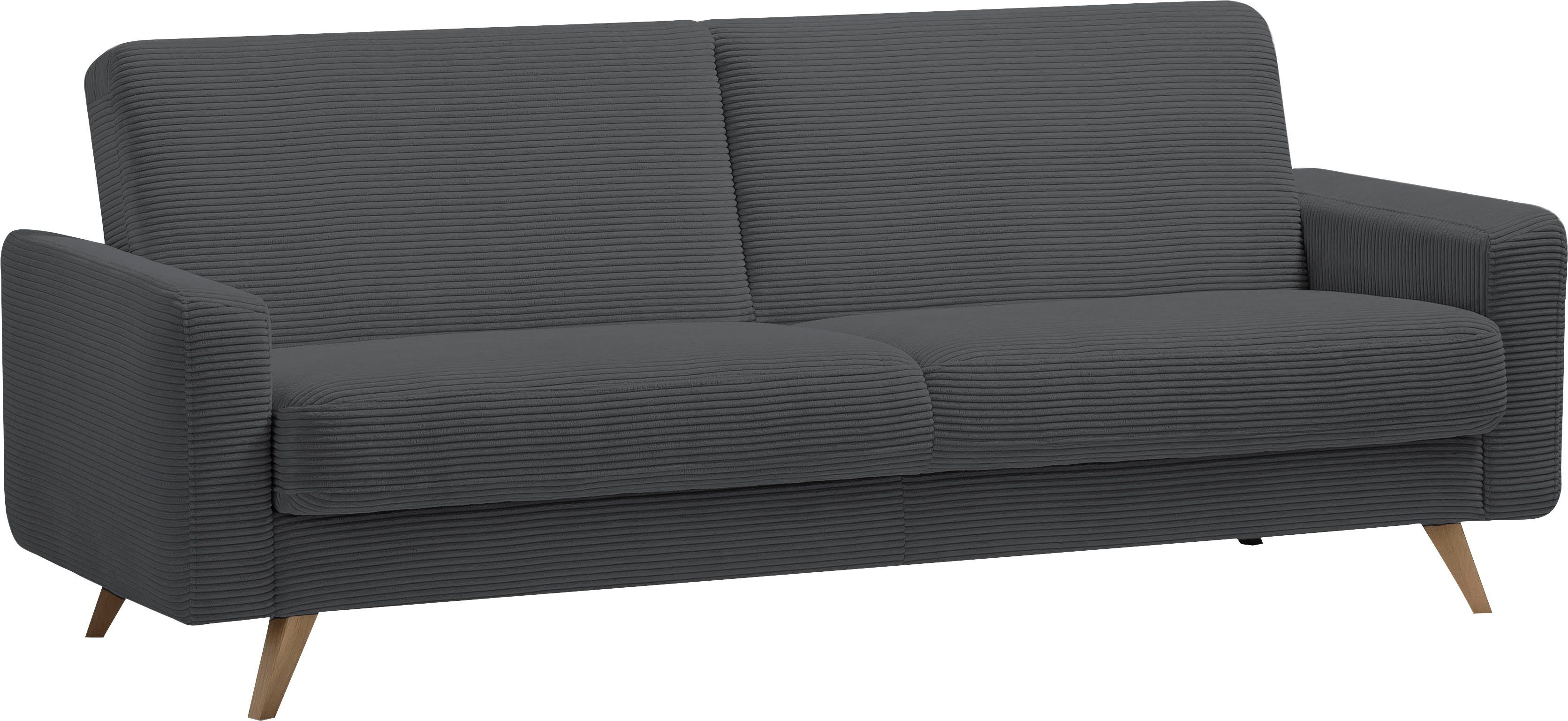 exxpo - sofa fashion 3-zitsbank Samso, elegant en comfortabel, actuele cord bekleding, kantelbank