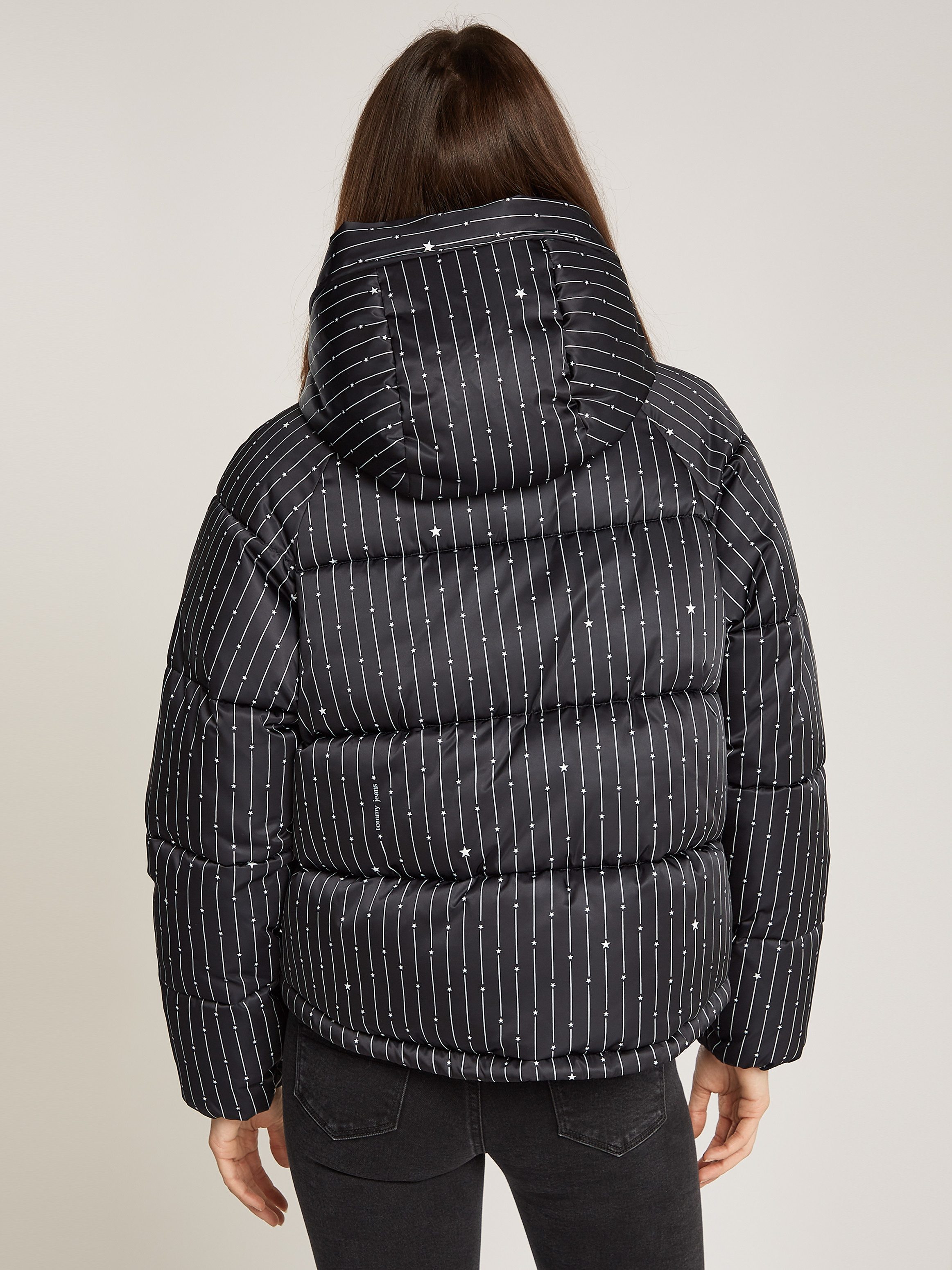 TOMMY JEANS Gewatteerde jas met gestreept patroon
