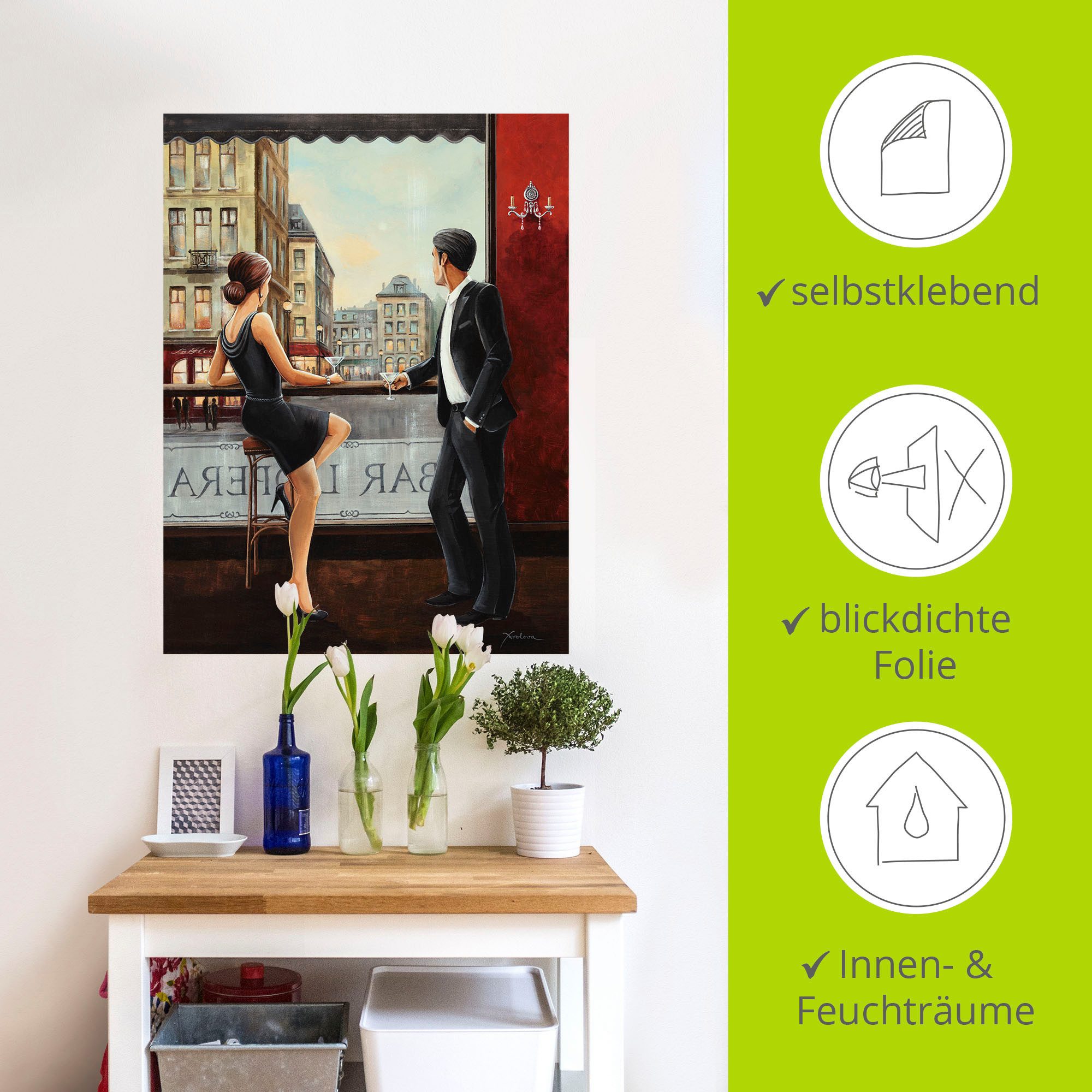 Artland Artprint Beer als artprint van aluminium, artprint voor buiten, artprint op linnen, poster, muursticker