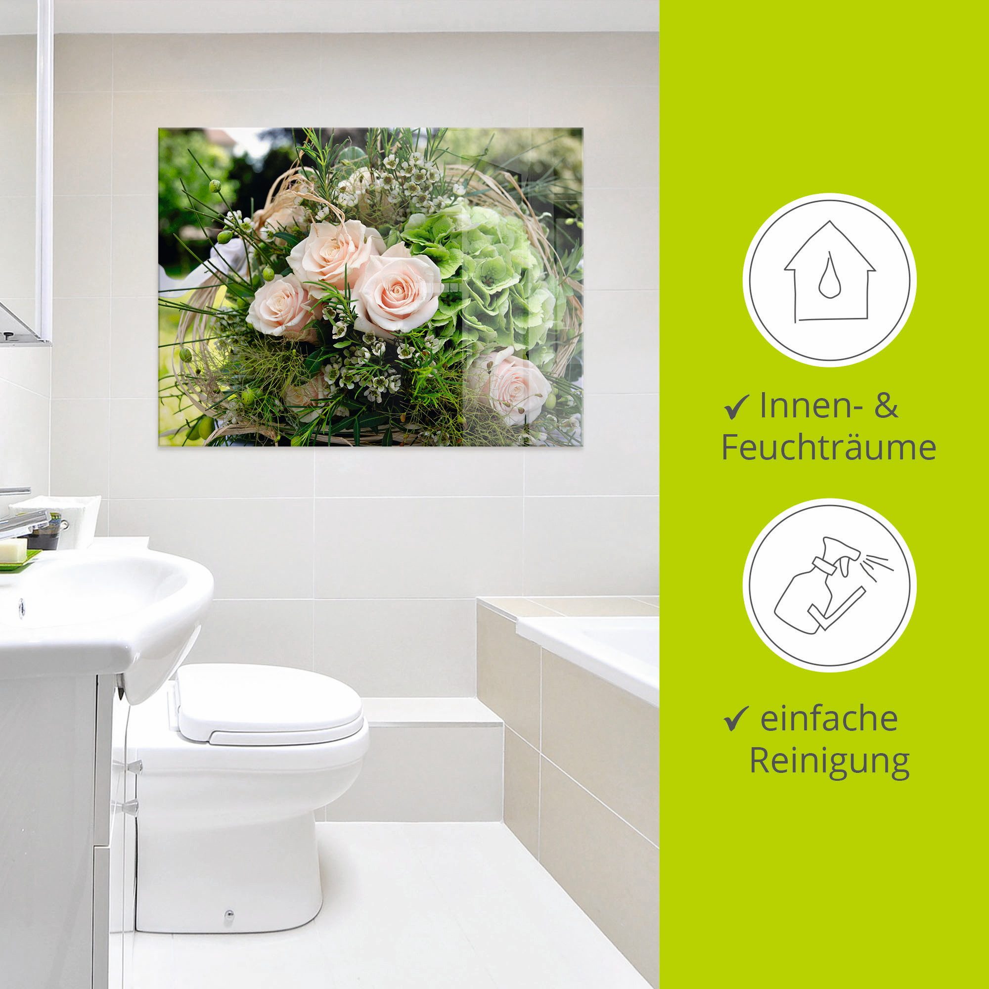 Artland Print op glas Bos bloemen in verschillende maten