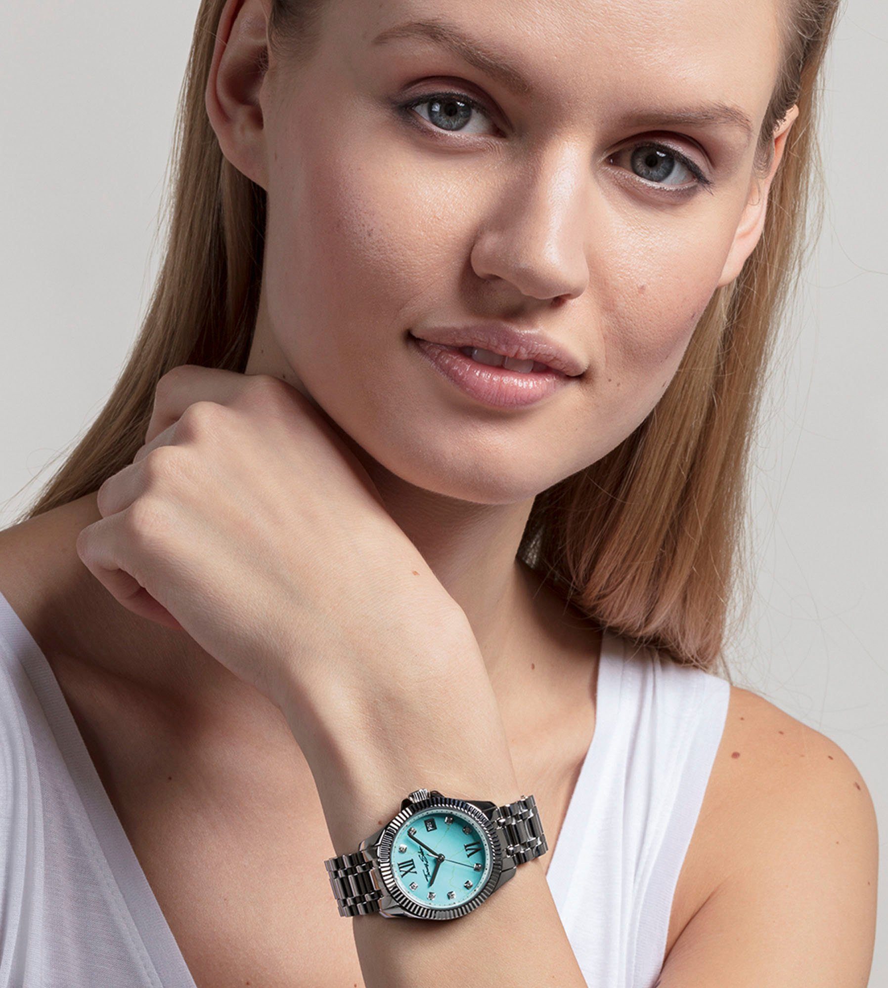 THOMAS SABO Kwartshorloge DIVINE Armbandhorloge, dameshorloge, mineraalglas met saffiercoating, roestvrij staal armband