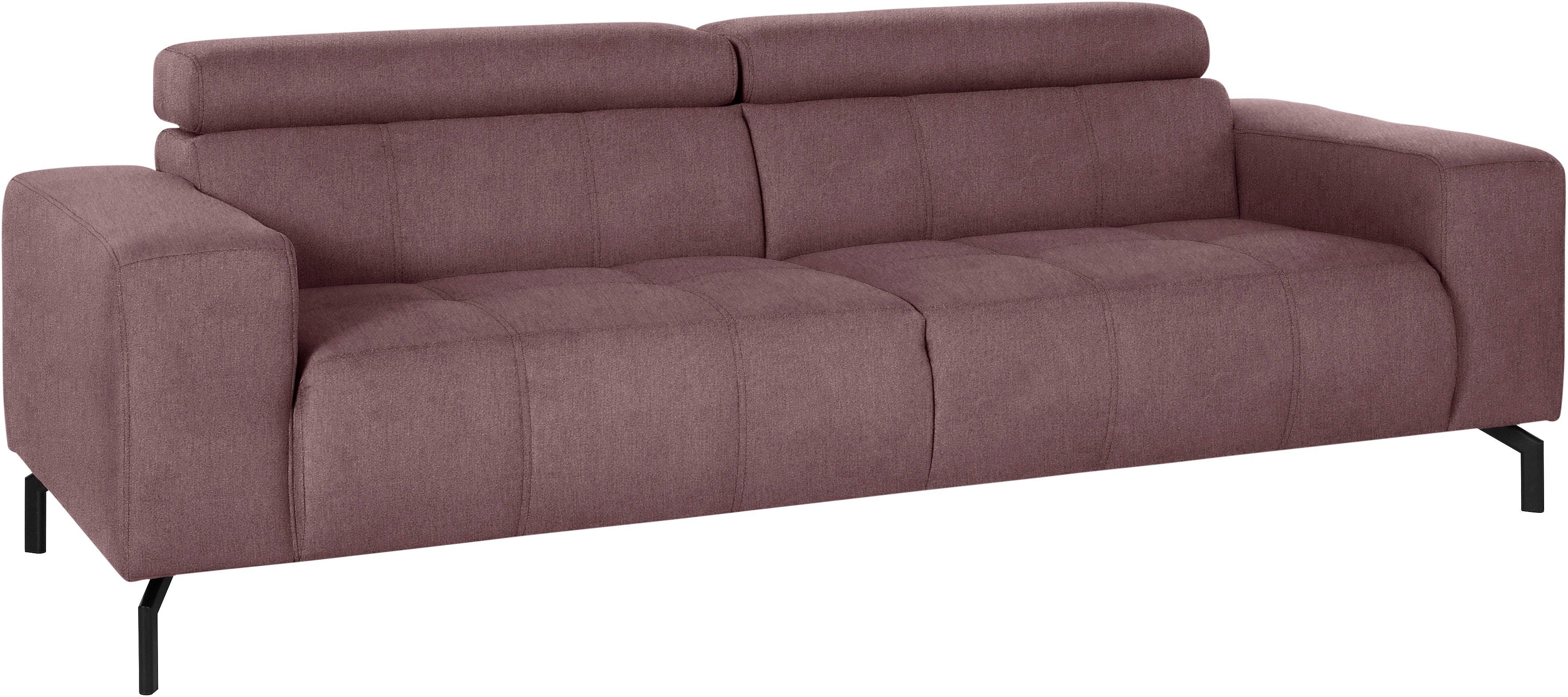 DOMO collection 2,5-zitsbank Cunelli tijdloos en elegant, moderne zitnaden als designelement,