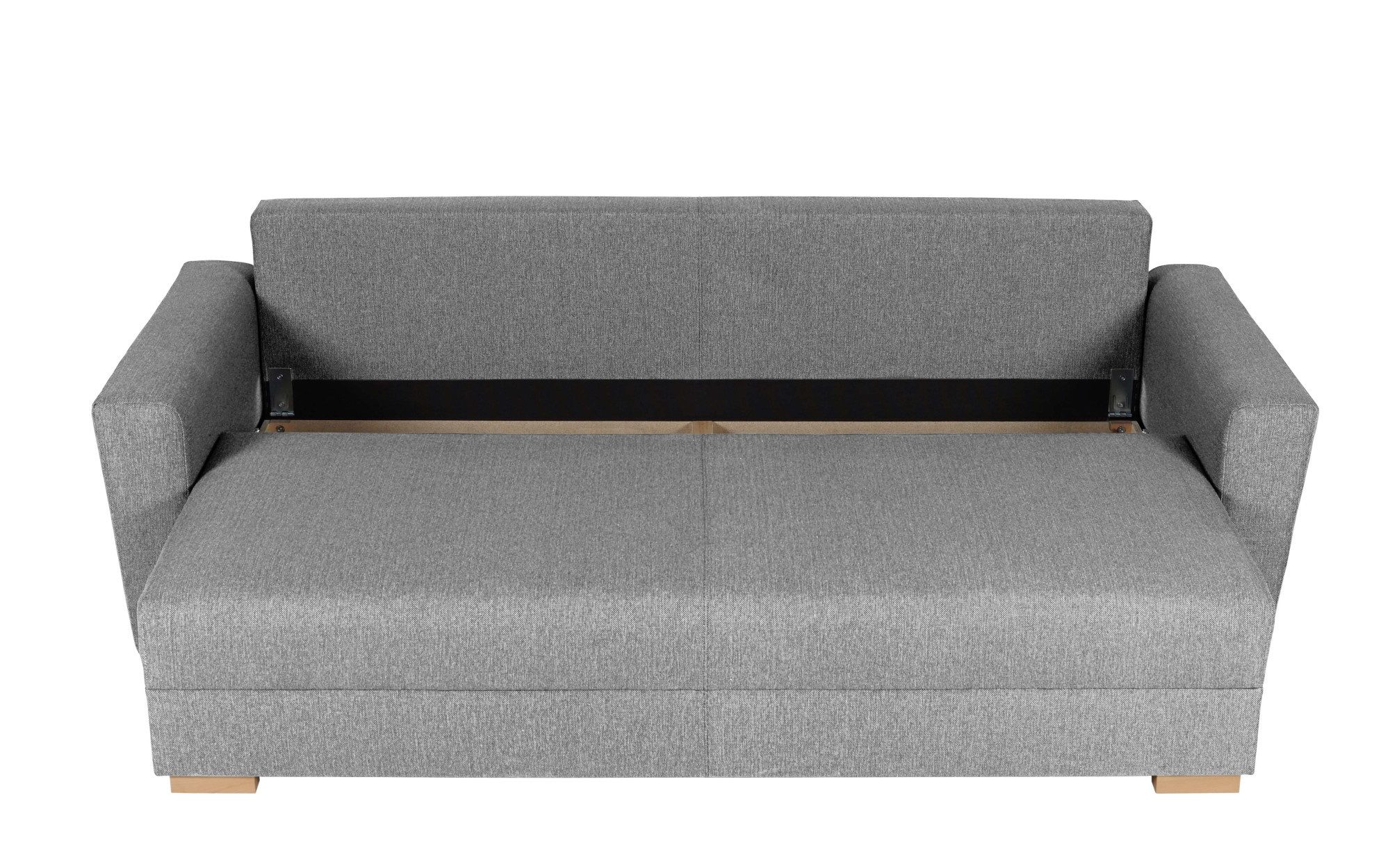 INOSIGN 3-zitsbank MAGHERA slaapbank met bedlade, van hoogwaardige afwerking met golfvering, corduroy en structuur bekleding, b/h/d 230/92,5/79 cm