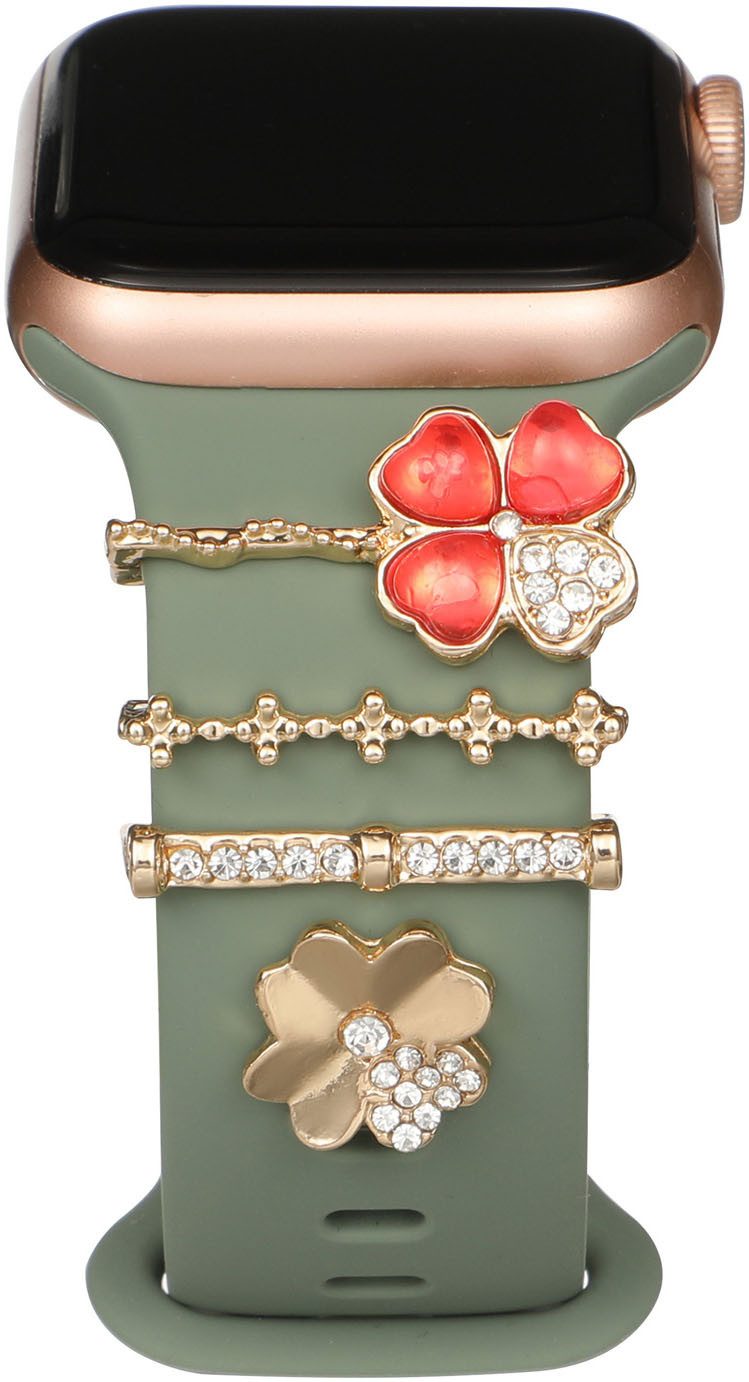 SMARTY 2.0 Bedeltje SMARTLOVE Smartwatchband-charms. Accessoire, ideaal ook als cadeau (set, 4-delig) dames horlogebandjes goud(kleur)