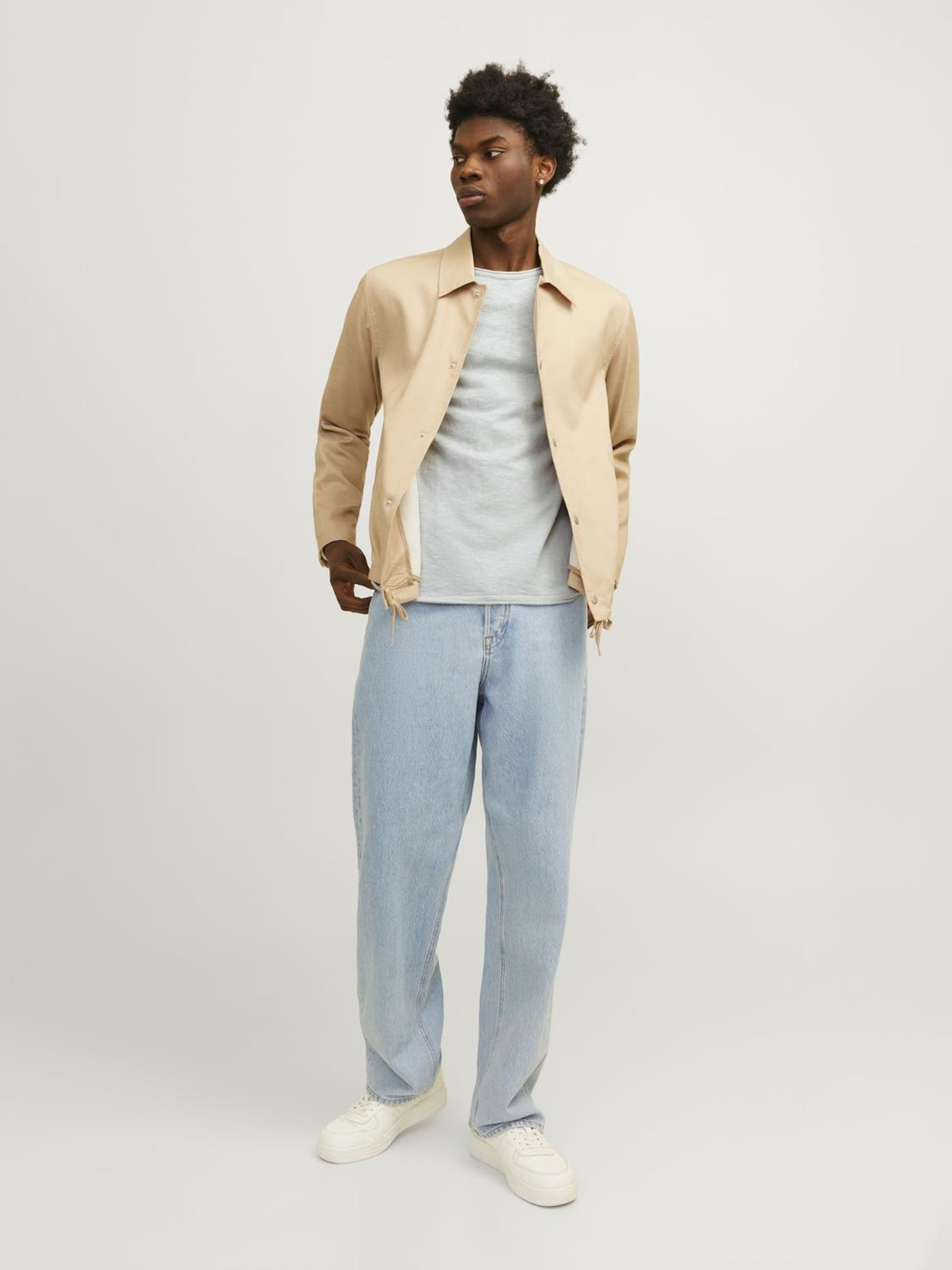 Jack & Jones Gebreide trui JJELINEN KNIT CREW NECK SN